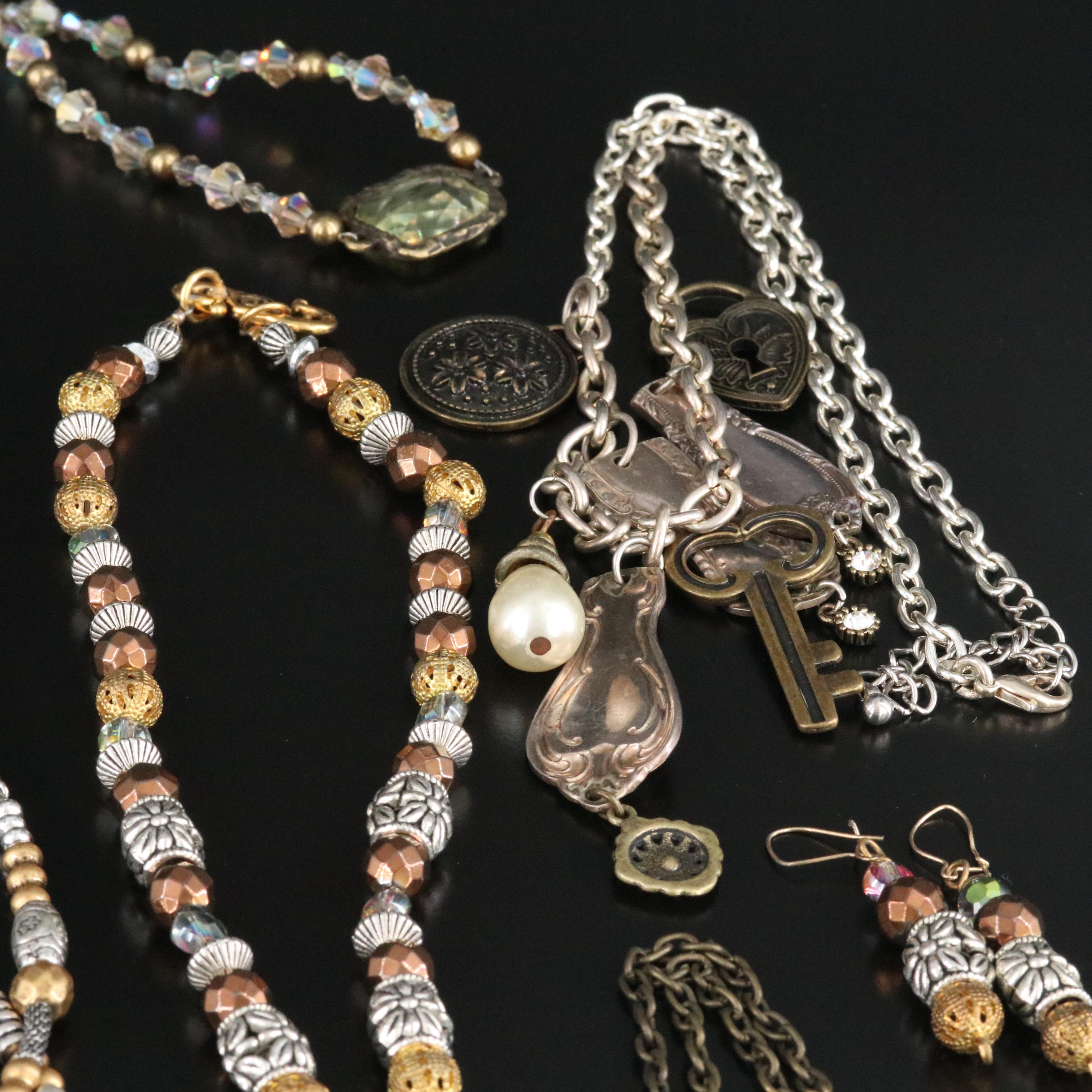 Costume Jewelry Collection Including Sterling
