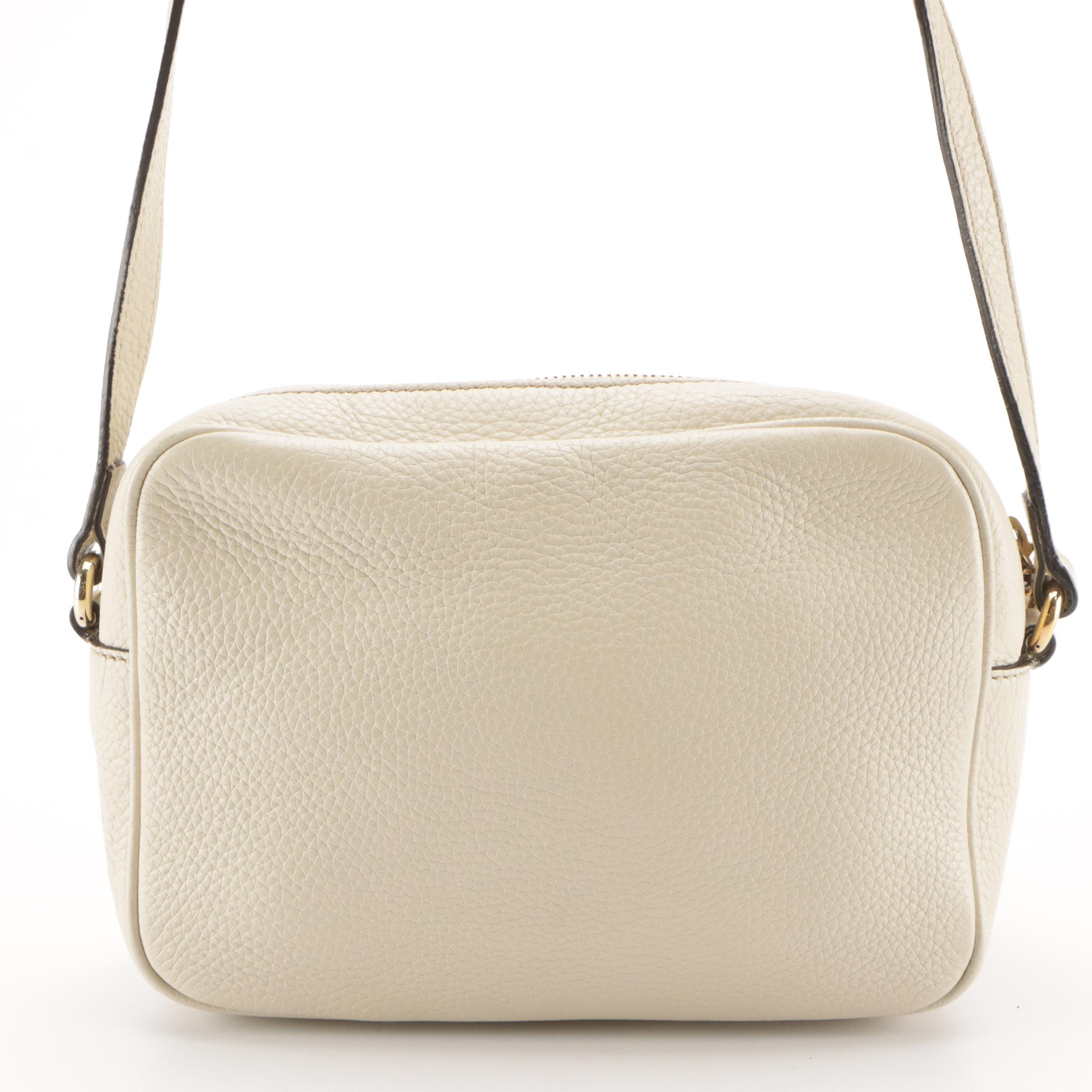 Gucci Soho Disco Tassel Crossbody Bag in Ivory Grained Leather
