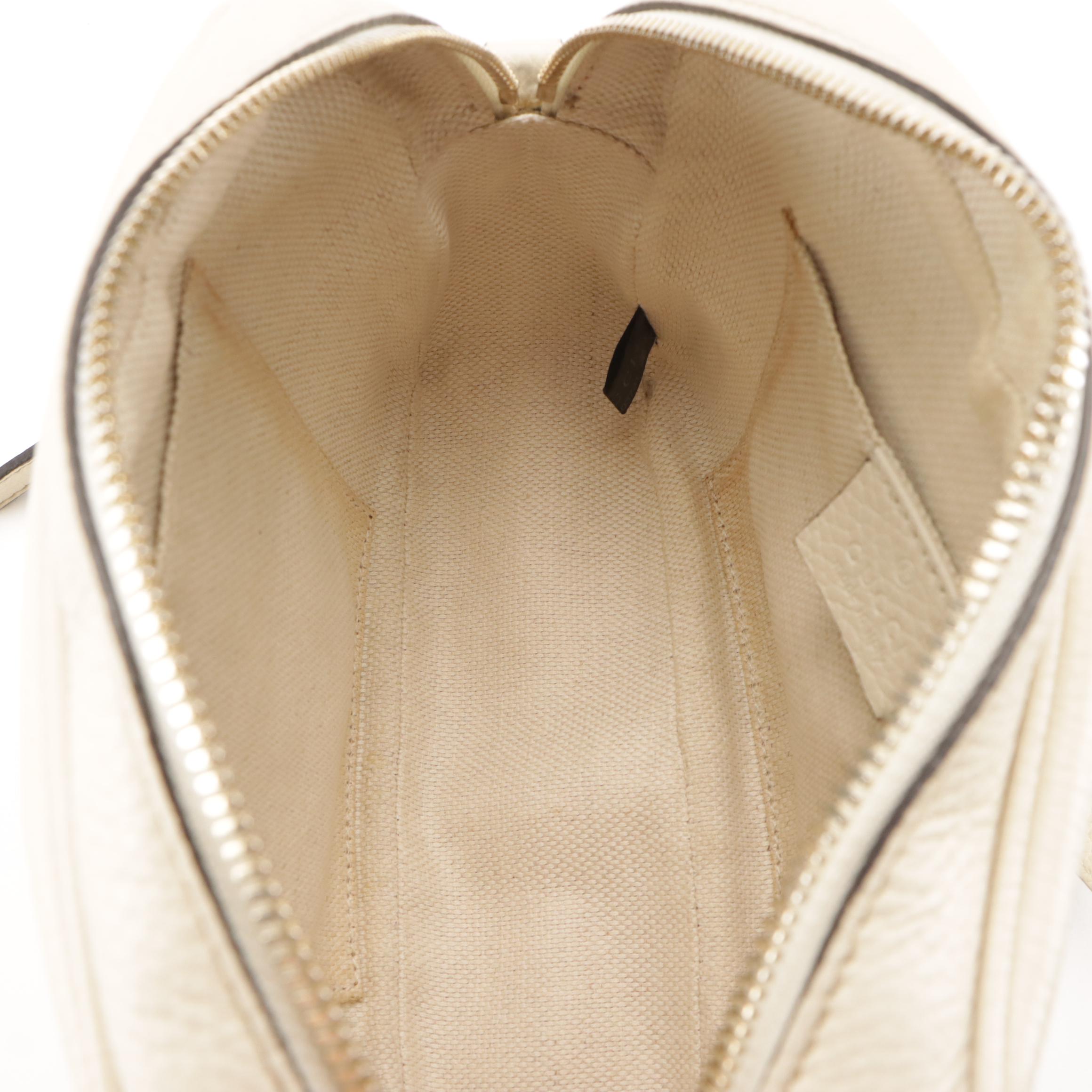 Gucci Soho Disco Tassel Crossbody Bag in Ivory Grained Leather