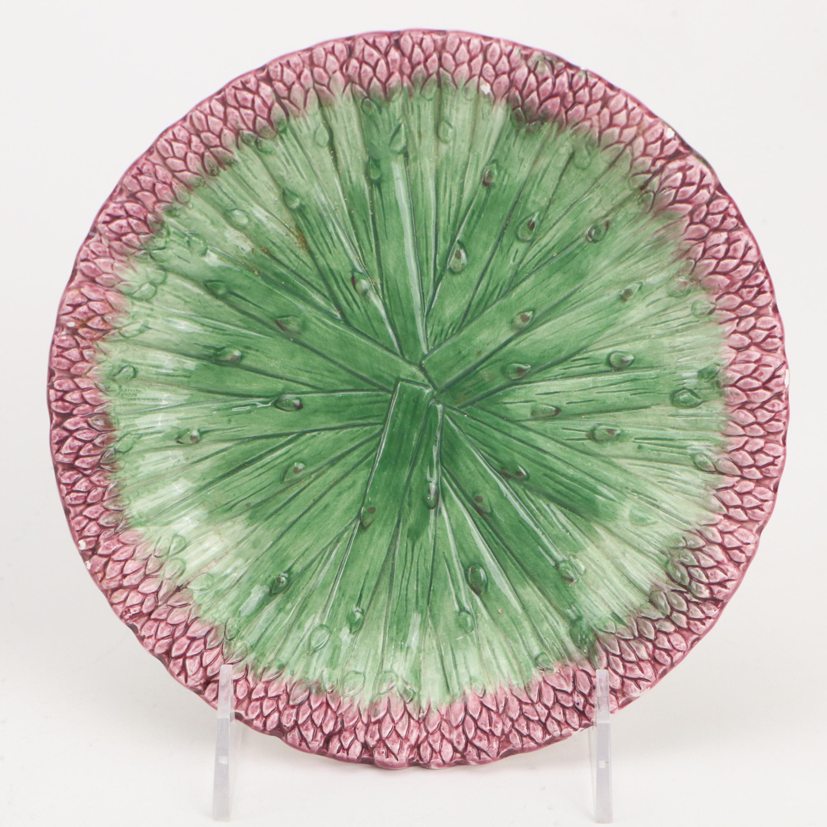 Fitz and Floyd "Asparagus" with Other Plate, Tray and Pitcher