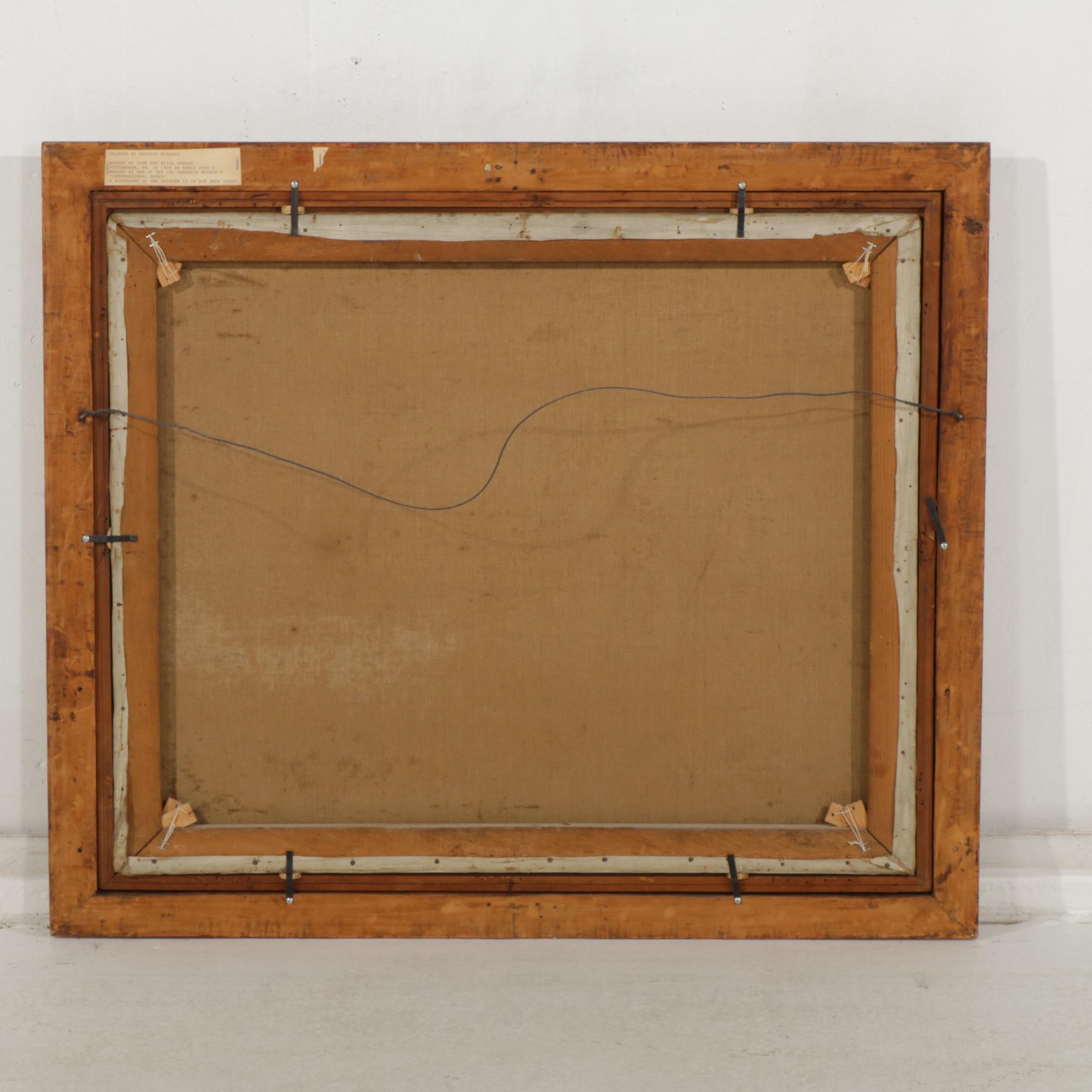 Gustave Wiegand Autumn Forest Path Impressionist Textured Oil Painting