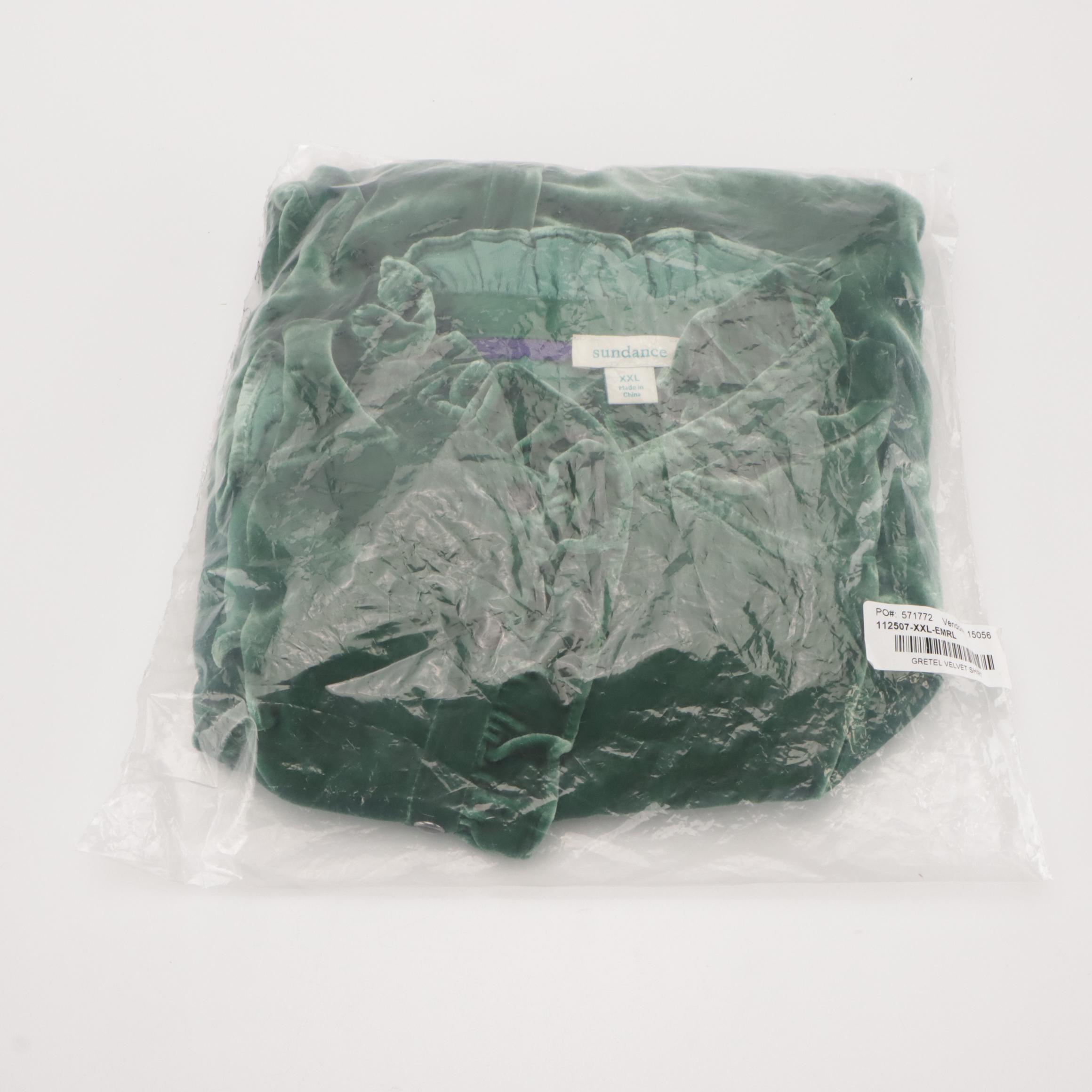 Sundance Gretel Green Velvet Button-Down Shirt, DKNY Jeans Sweater & More W Tags