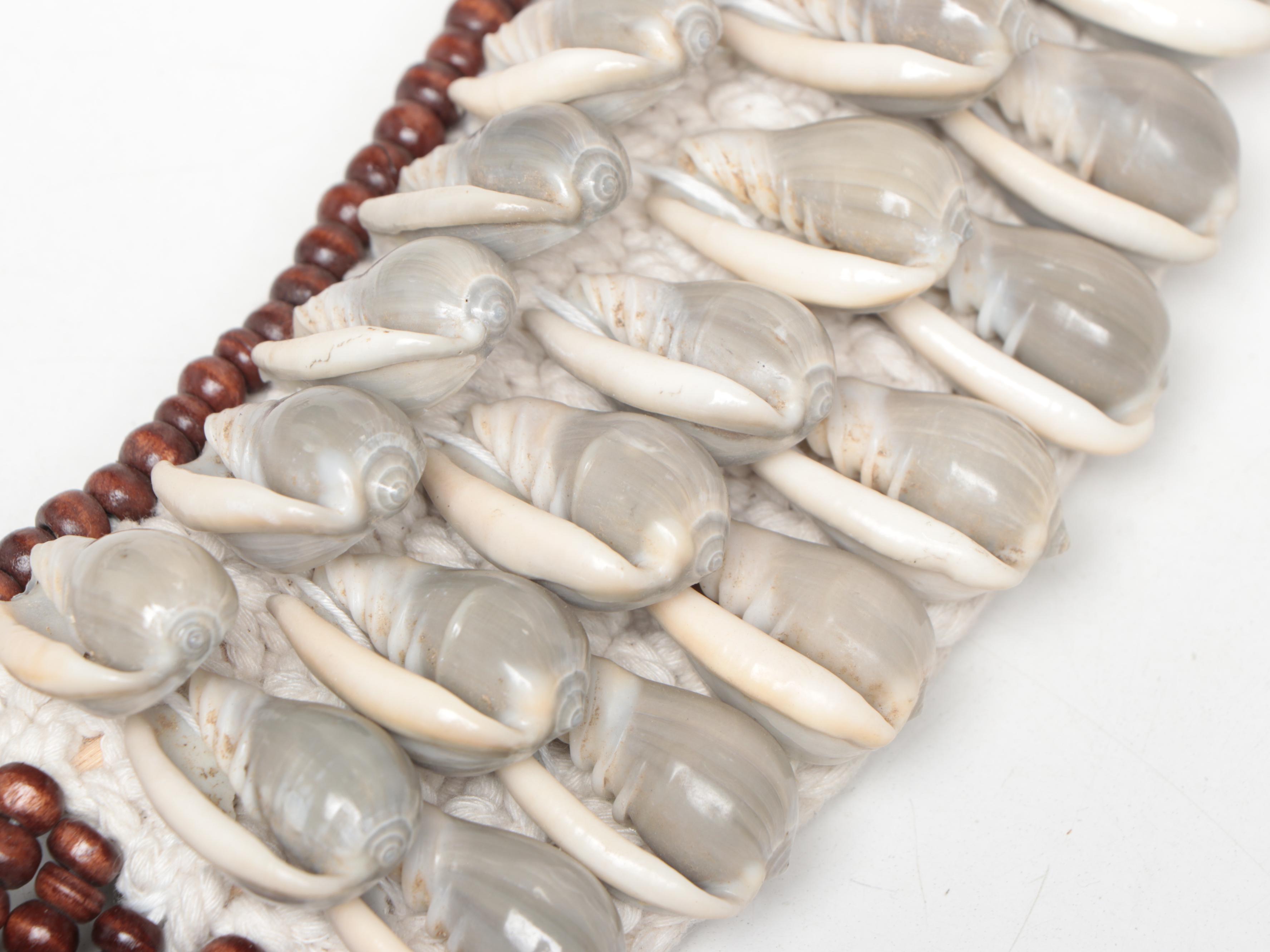 Papua New Guinea Souvenir Trade Wooden Beads and Shell Work Necklaces