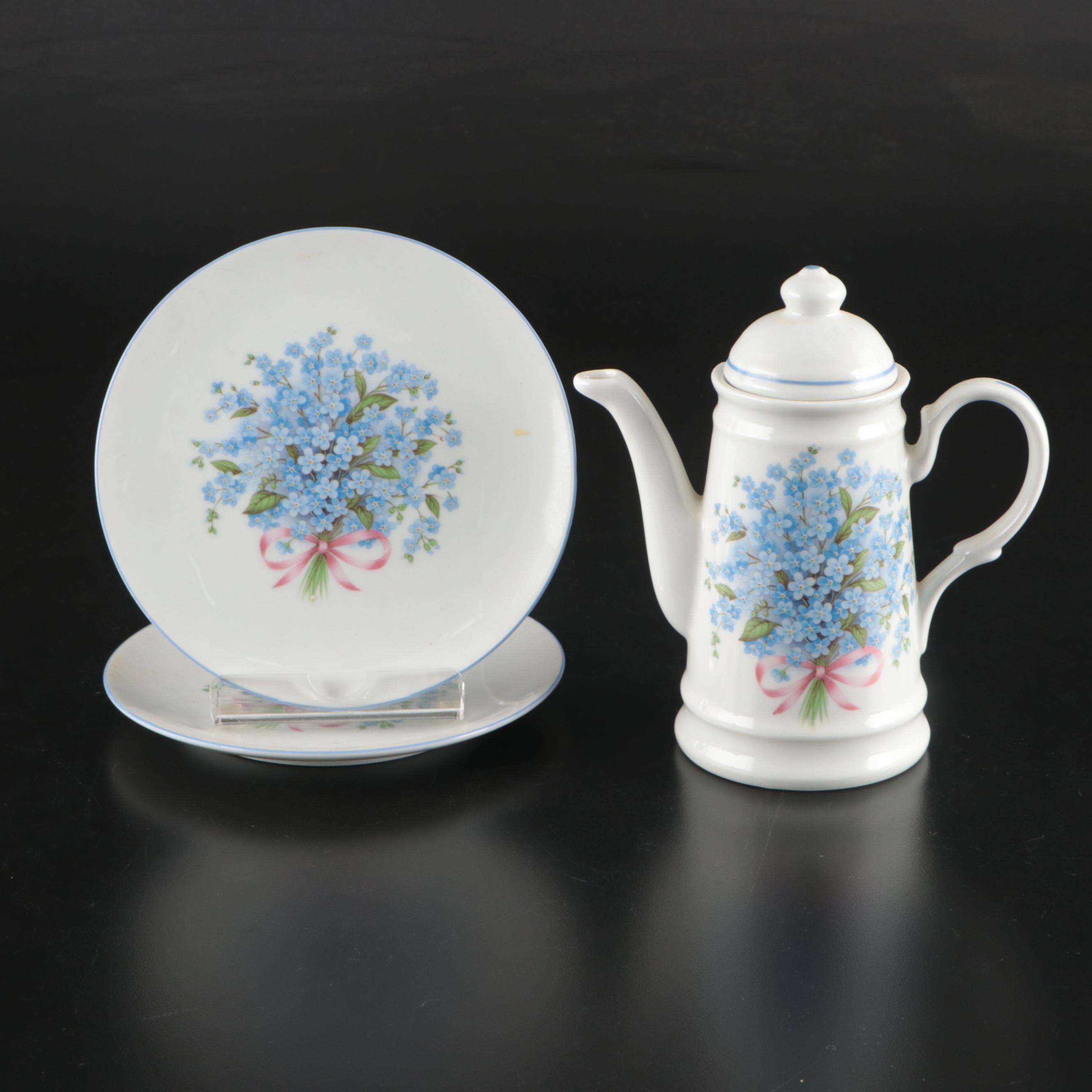 Wood & Sons "Ellgreave" Teapot with Other Coffee Pots, Plates and Sugar