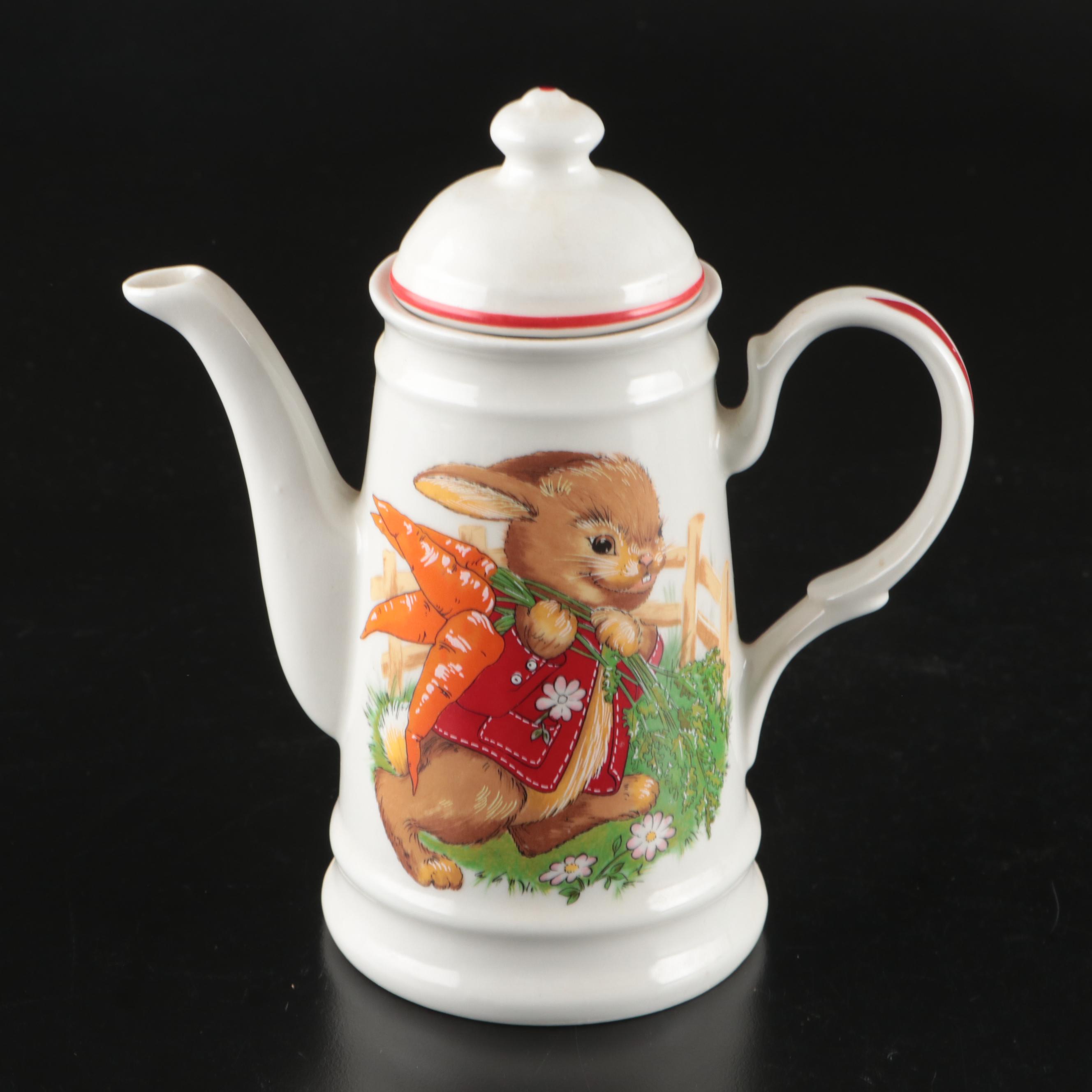 Wood & Sons "Ellgreave" Teapot with Other Coffee Pots, Plates and Sugar