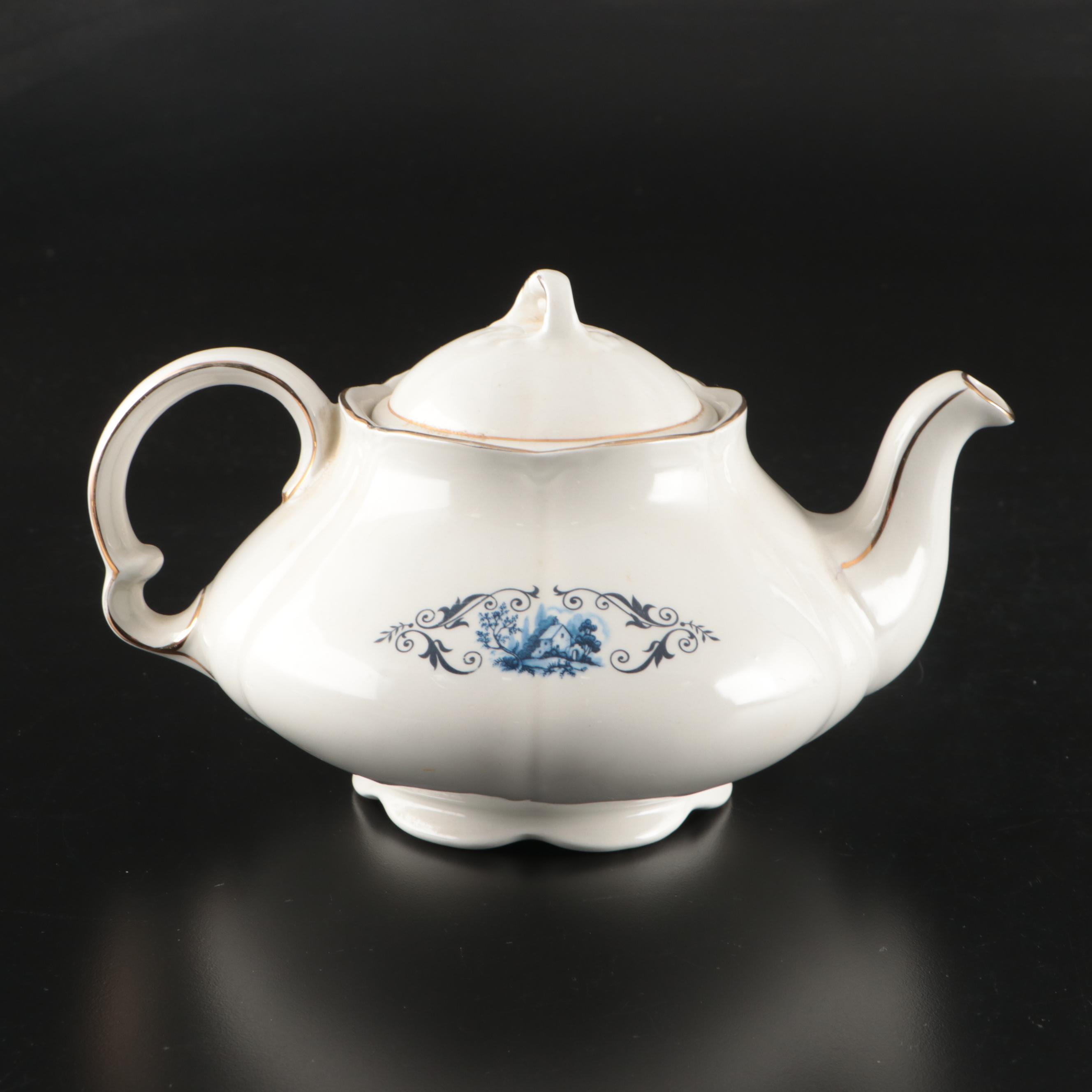 Wood & Sons "Ellgreave" Teapot with Other Coffee Pots, Plates and Sugar