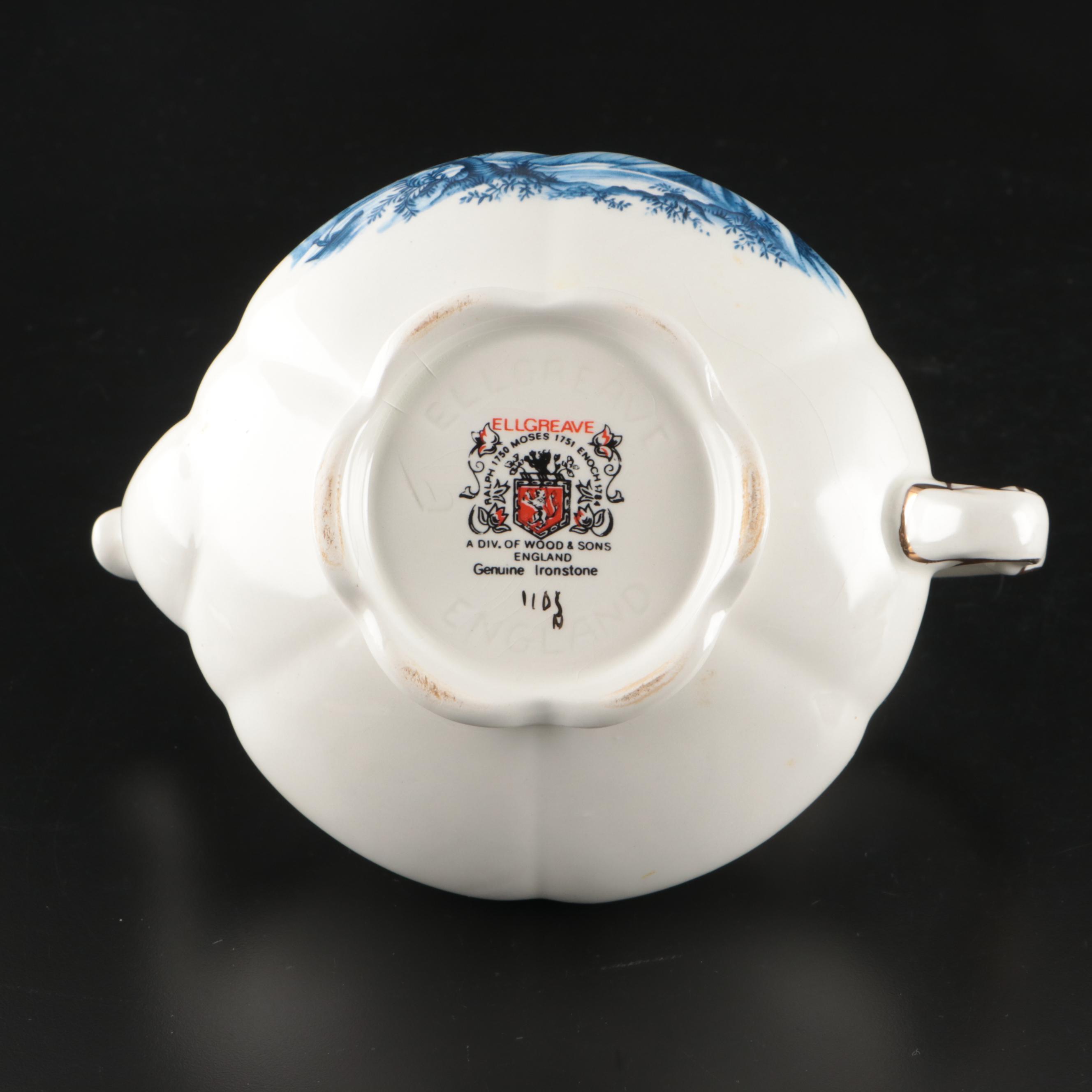 Wood & Sons "Ellgreave" Teapot with Other Coffee Pots, Plates and Sugar