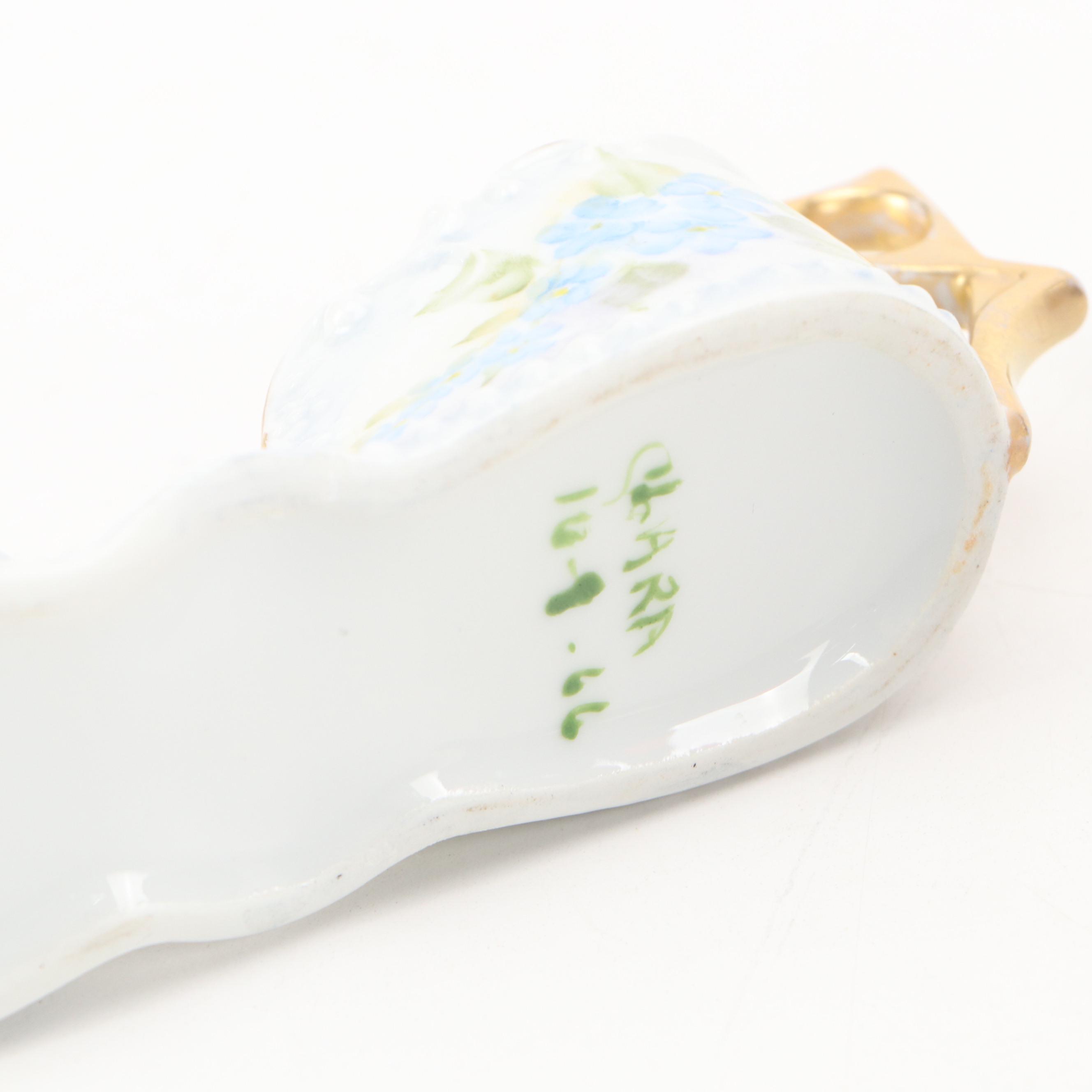 Avon Ruby Glass Decanter and Stemware with Ceramic Spooner