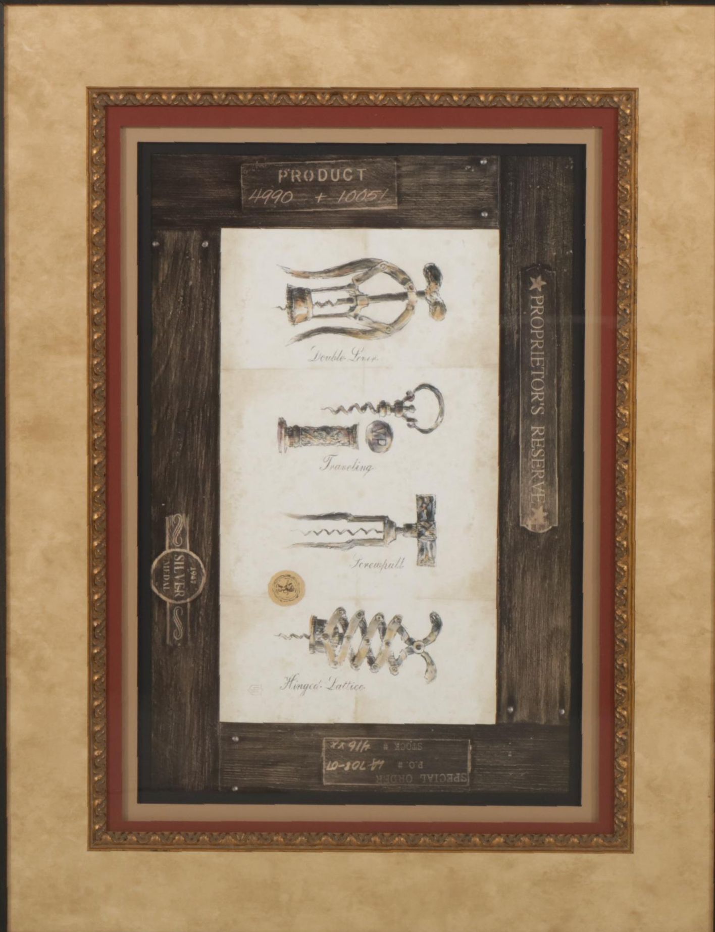Illustrated Diagram of Corkscrew Collection I Wall Decor