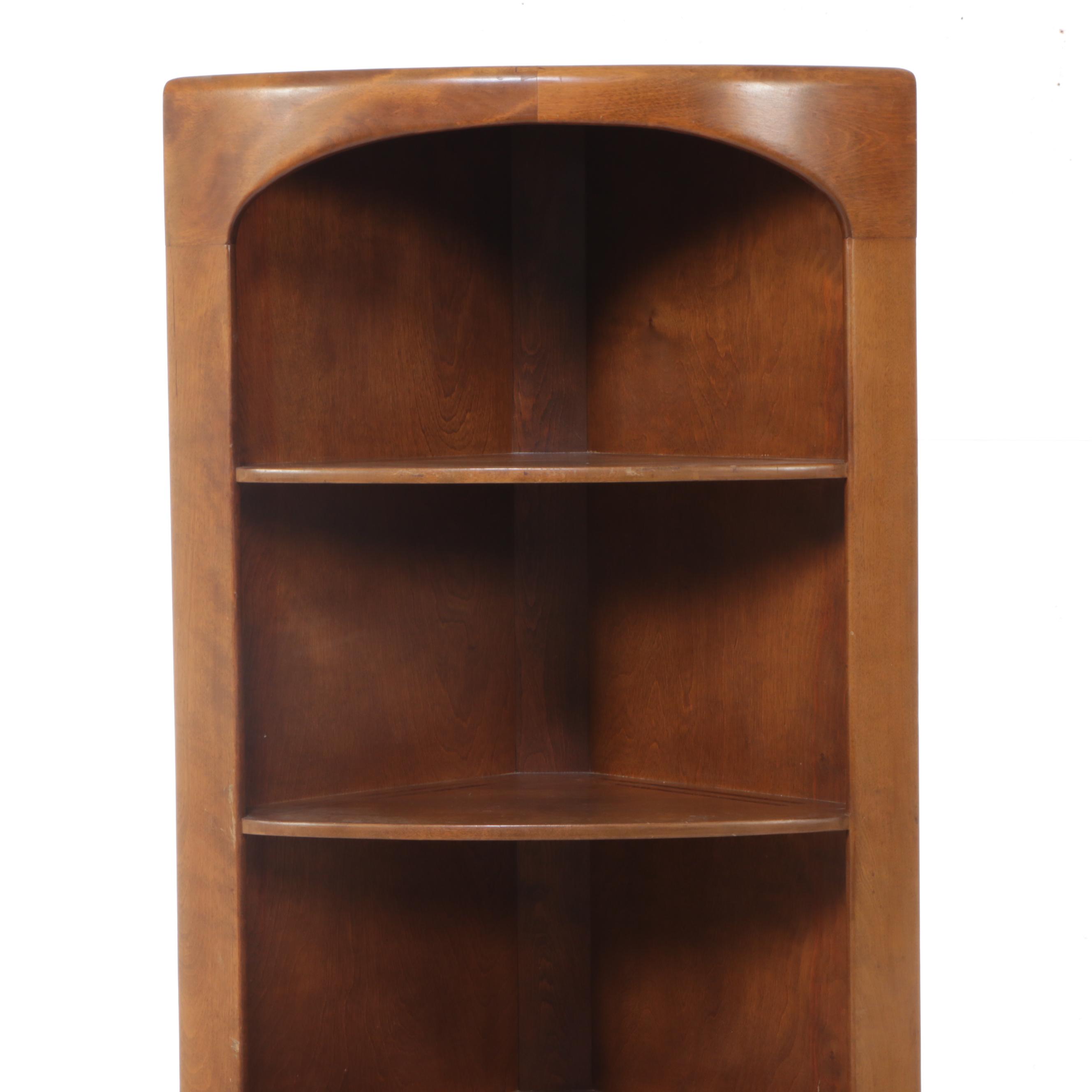 Haywood Wakefield Mid Century Modern Style Birch Corner Cabinet