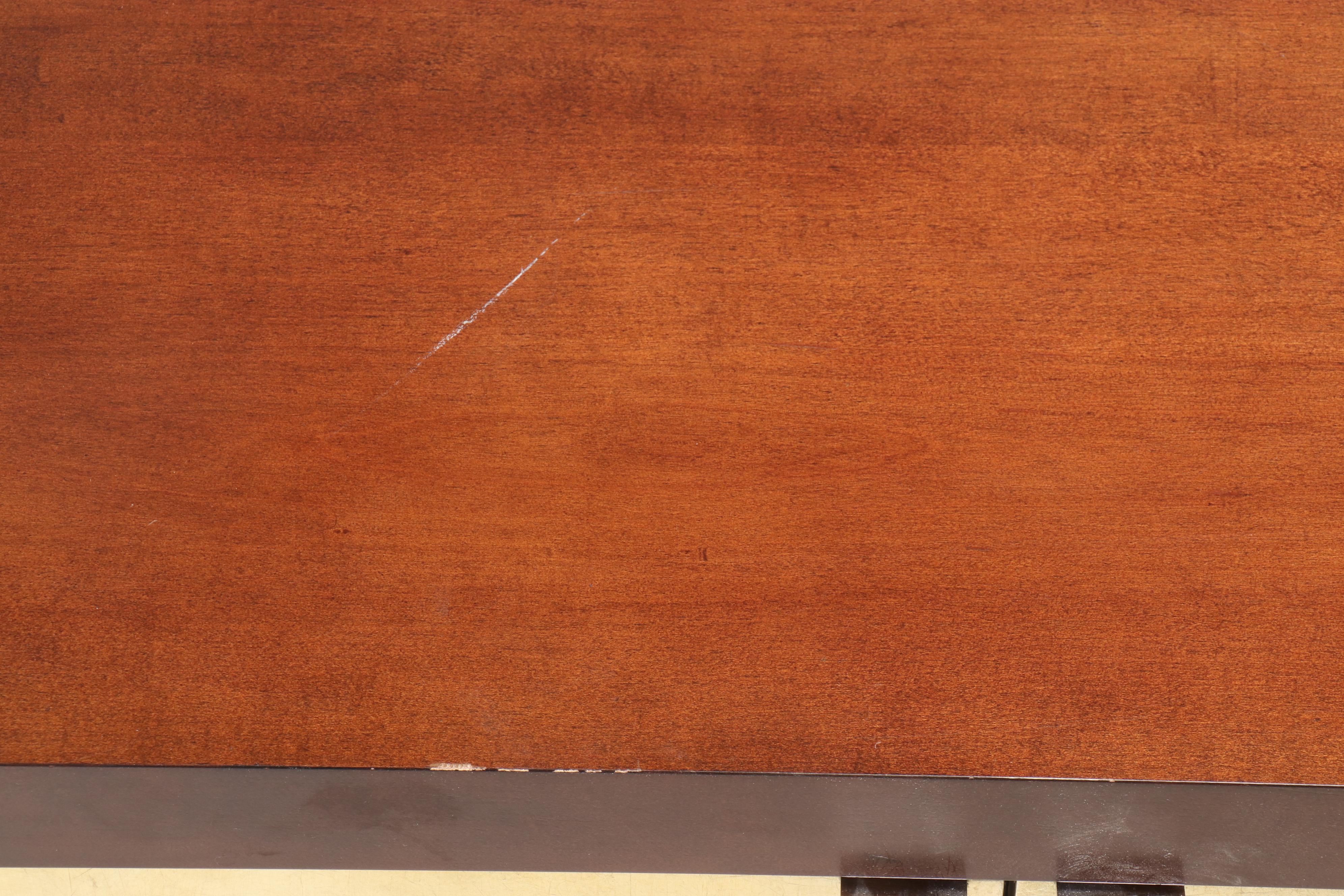 Contemporary Wood and Gilt Front Console Cabinet