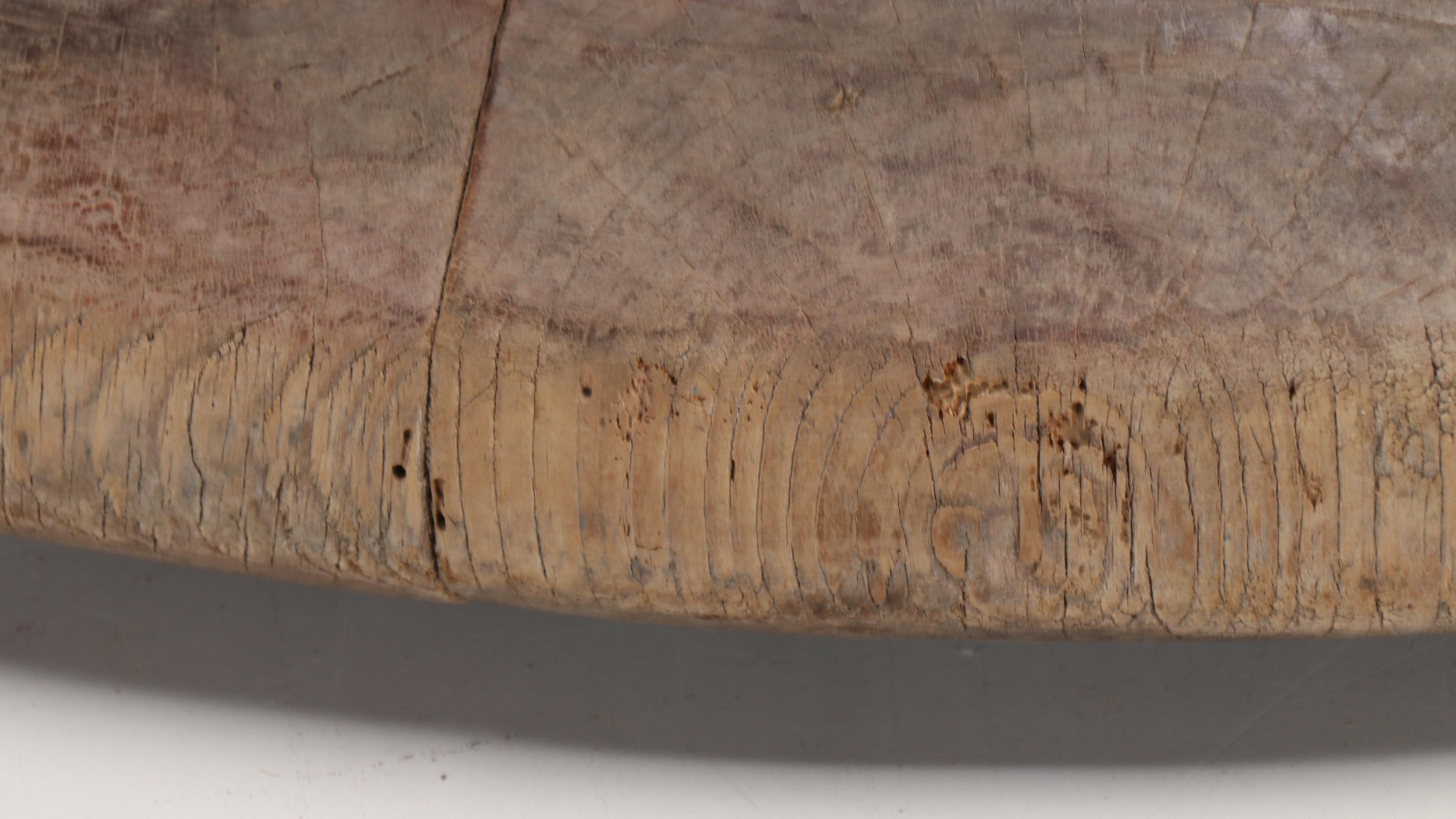 Two Chinese Style Metal Banded Wood Shallow Wash Tubs