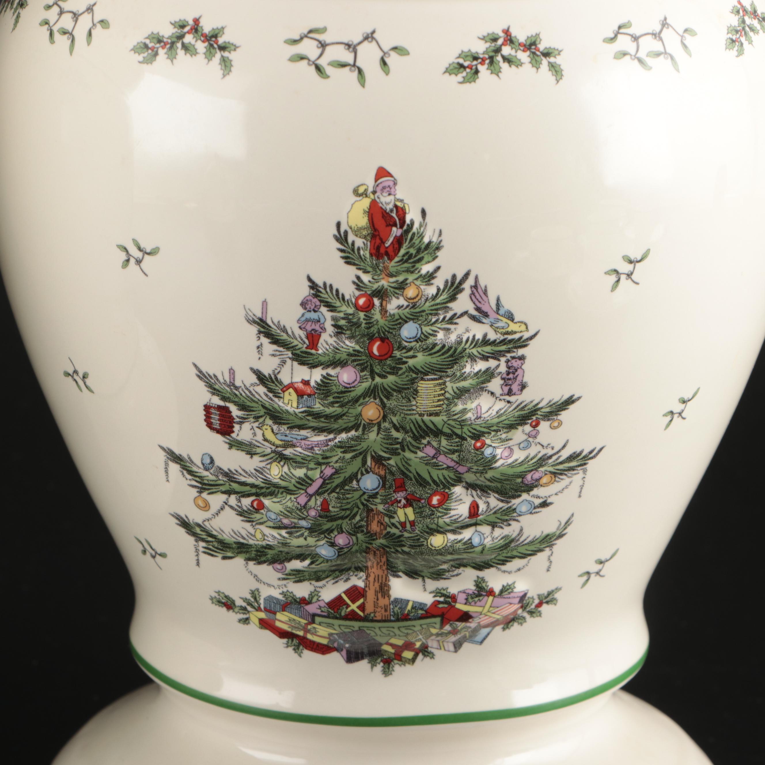 Spode "Christmas Tree" Ceramic Vases and Table Accessories