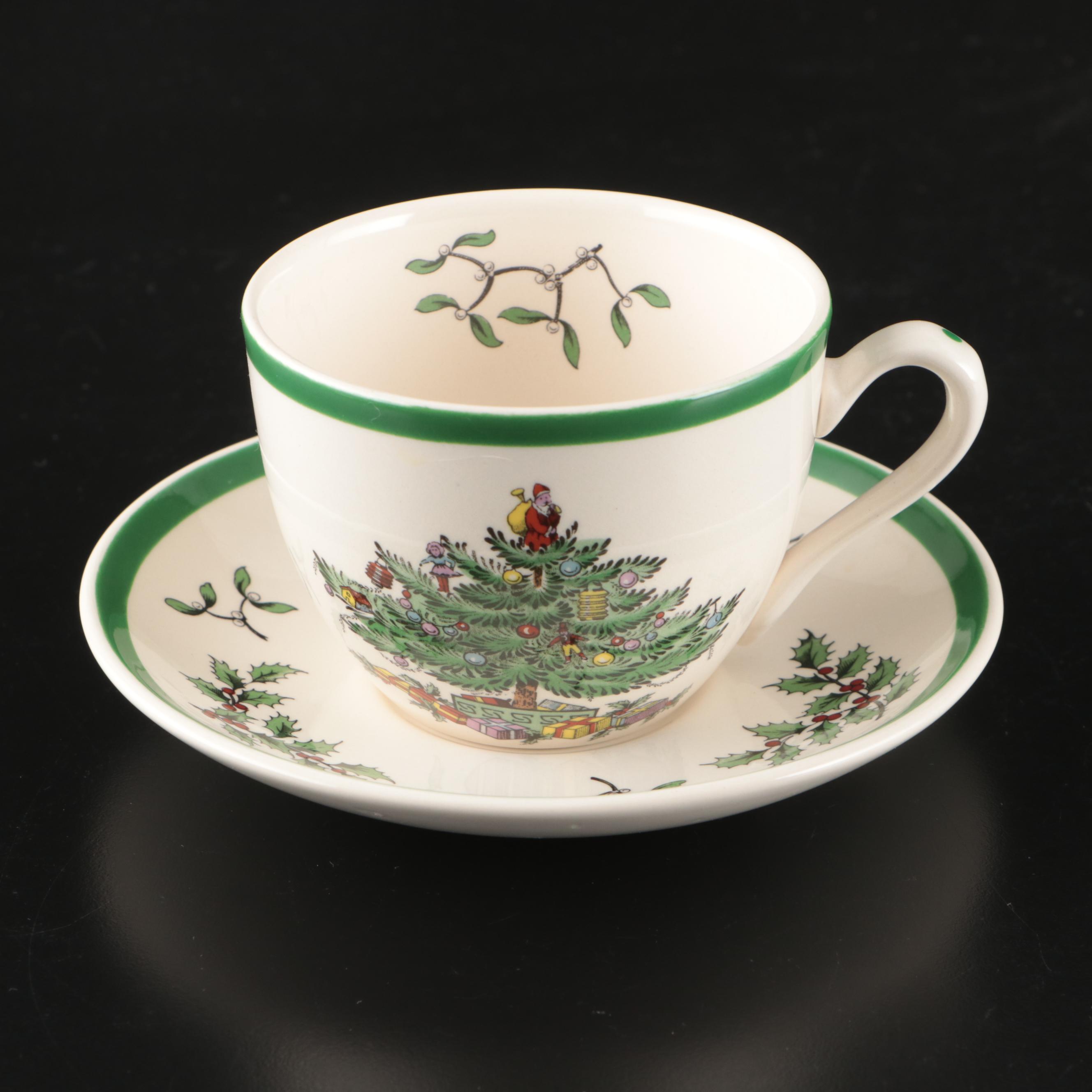 Spode "Christmas Tree" Ceramic Vases and Table Accessories