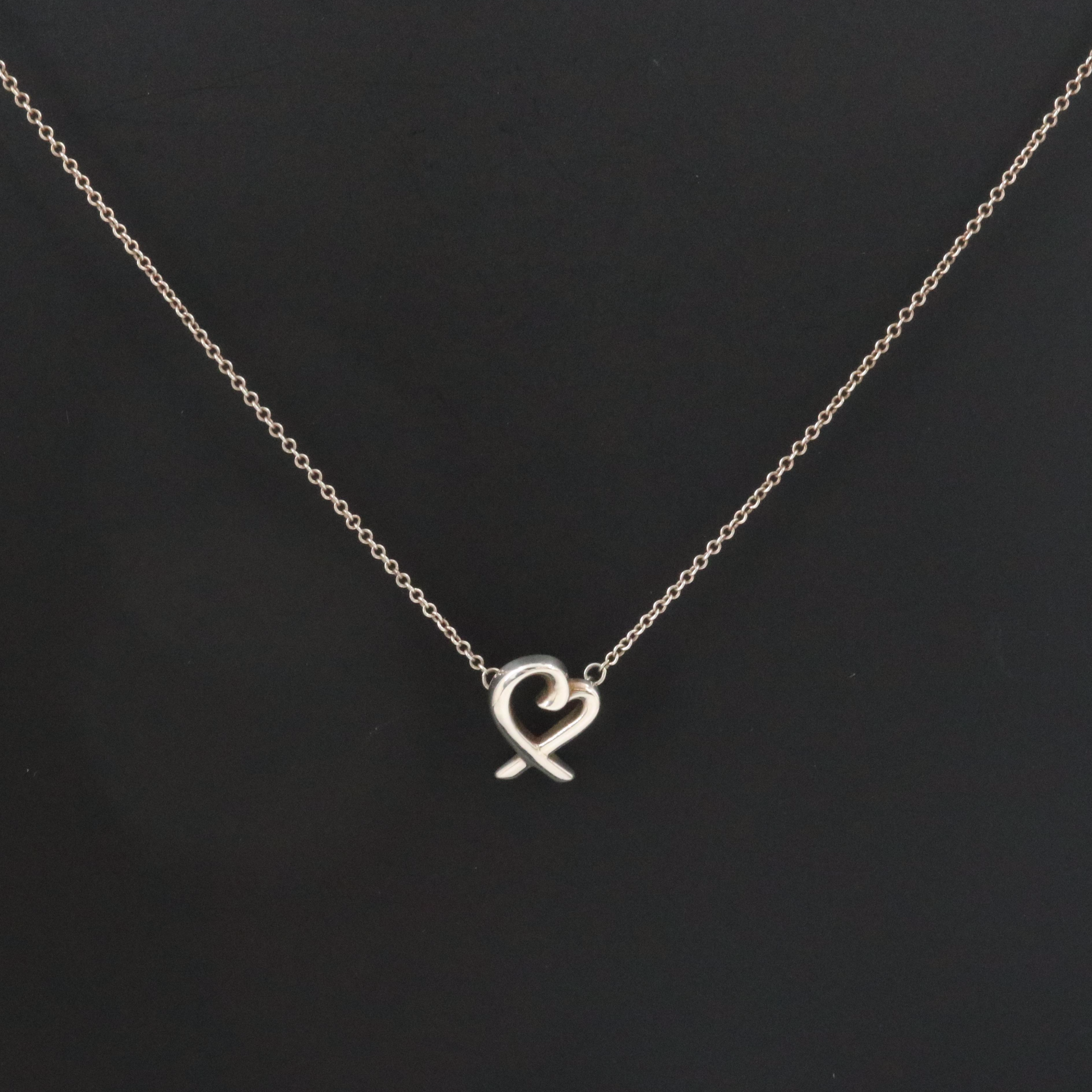 Paloma Picasso for Tiffany & Co. Loving Heart Sterling Necklace