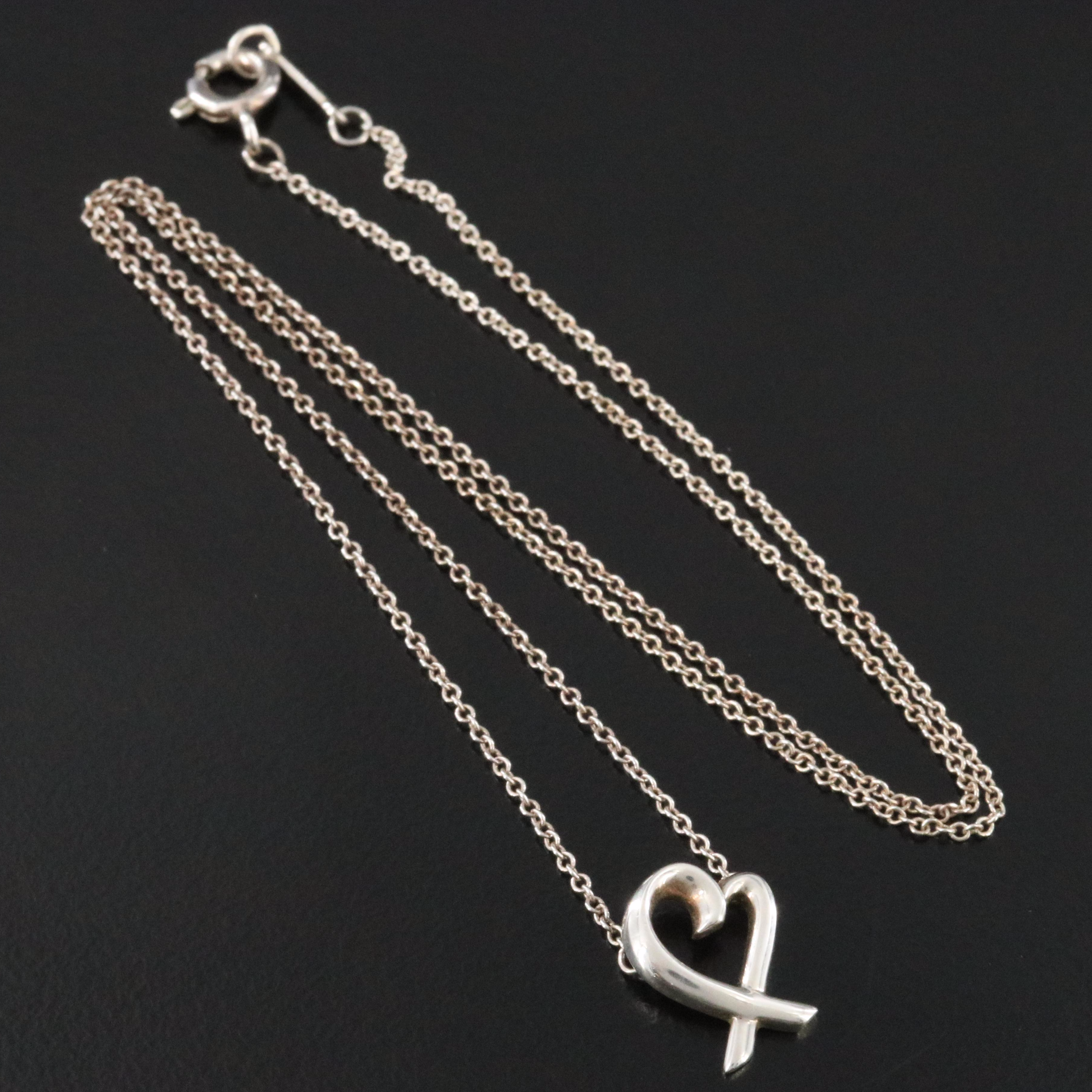 Paloma Picasso for Tiffany & Co. Loving Heart Sterling Necklace