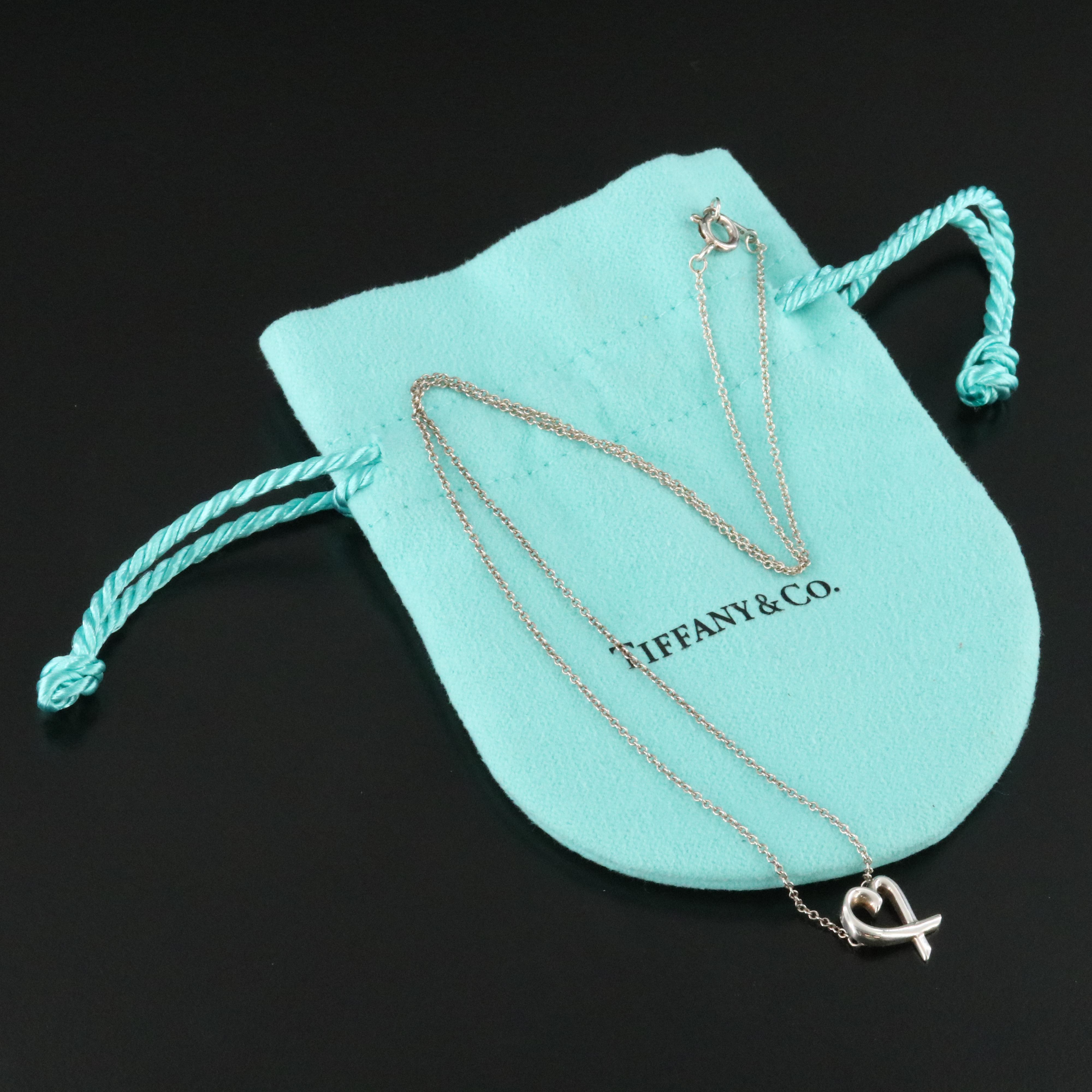 Paloma Picasso for Tiffany & Co. Loving Heart Sterling Necklace
