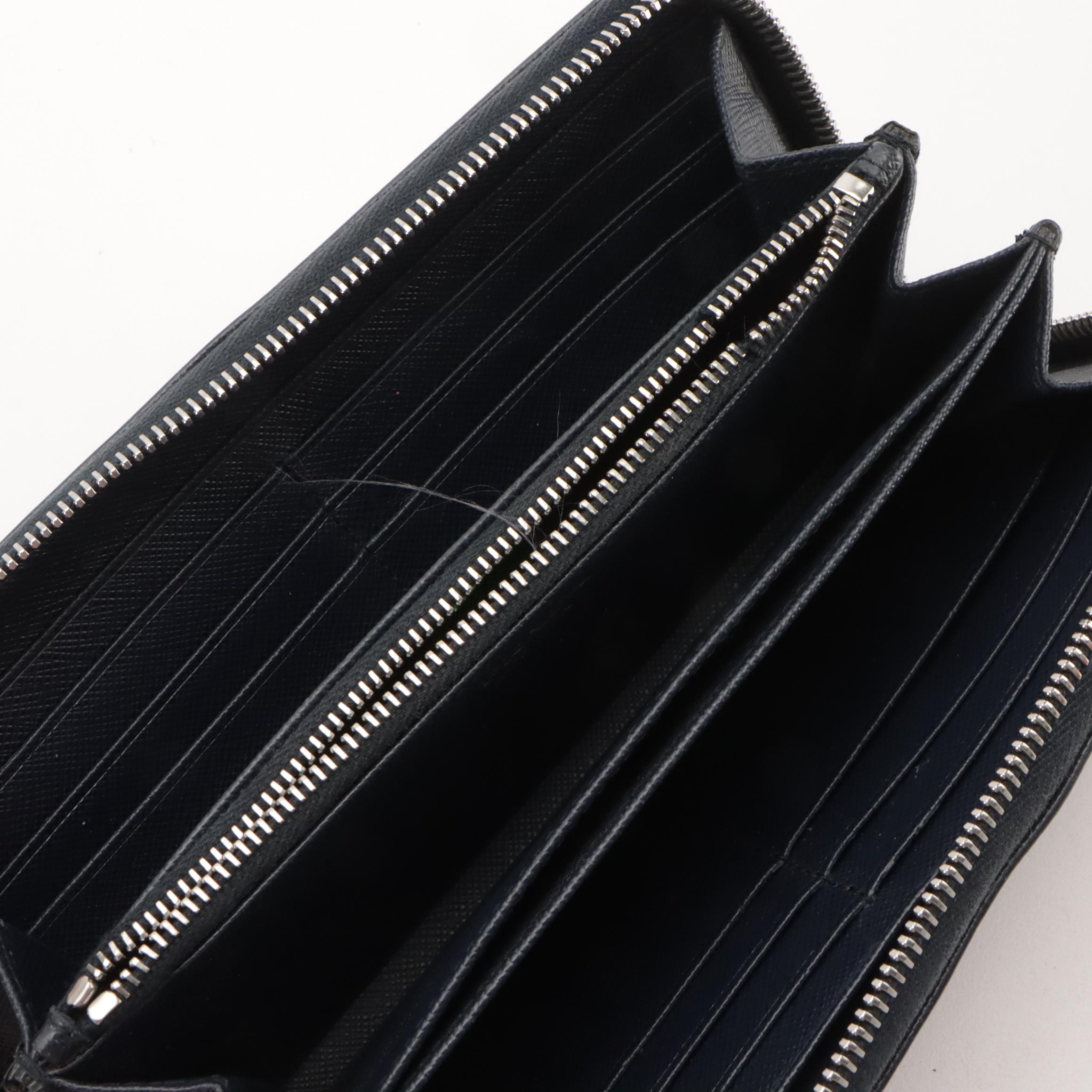 Prada Zip-Around Wallet in Saffiano Leather
