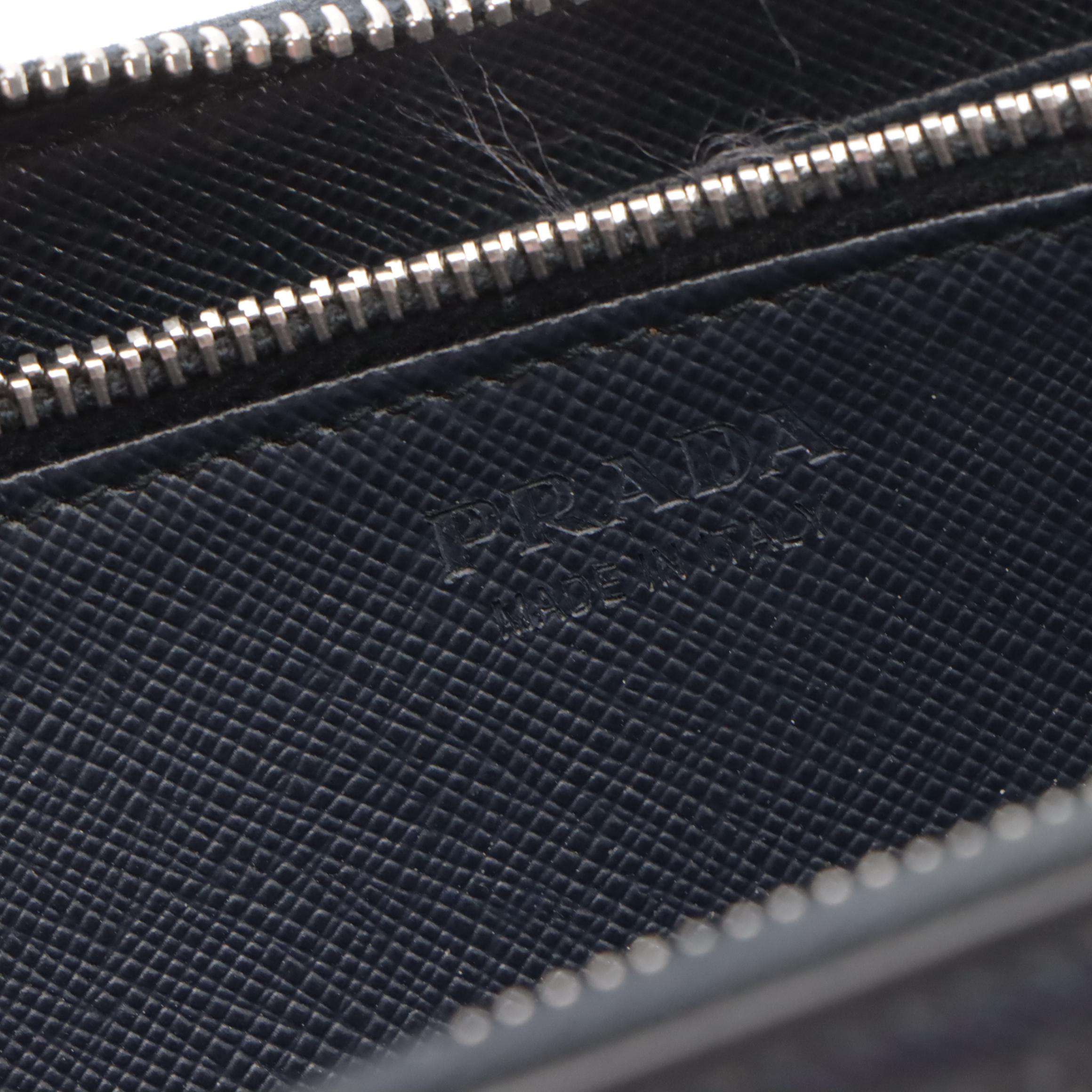 Prada Zip-Around Wallet in Saffiano Leather