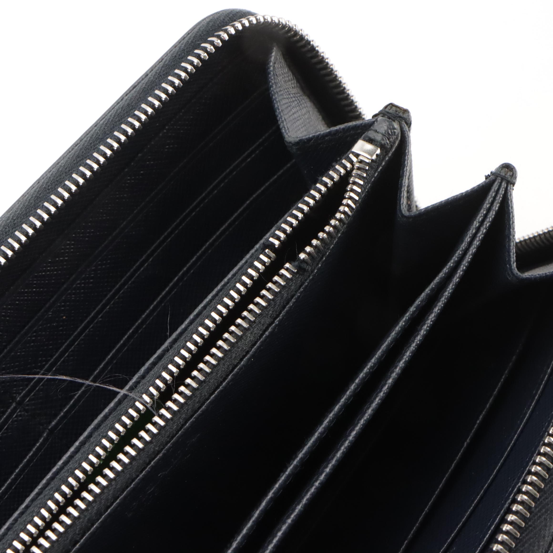 Prada Zip-Around Wallet in Saffiano Leather