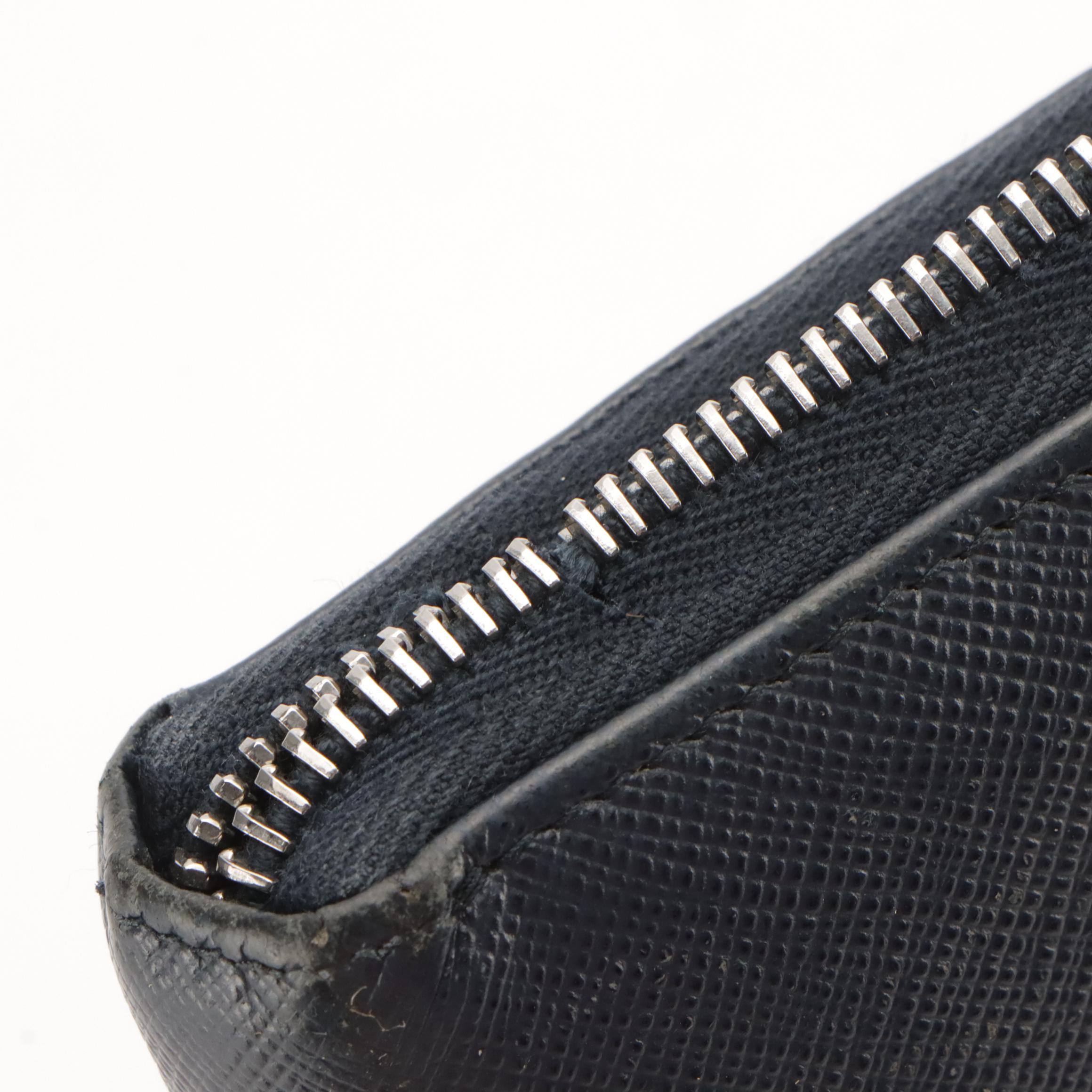 Prada Zip-Around Wallet in Saffiano Leather