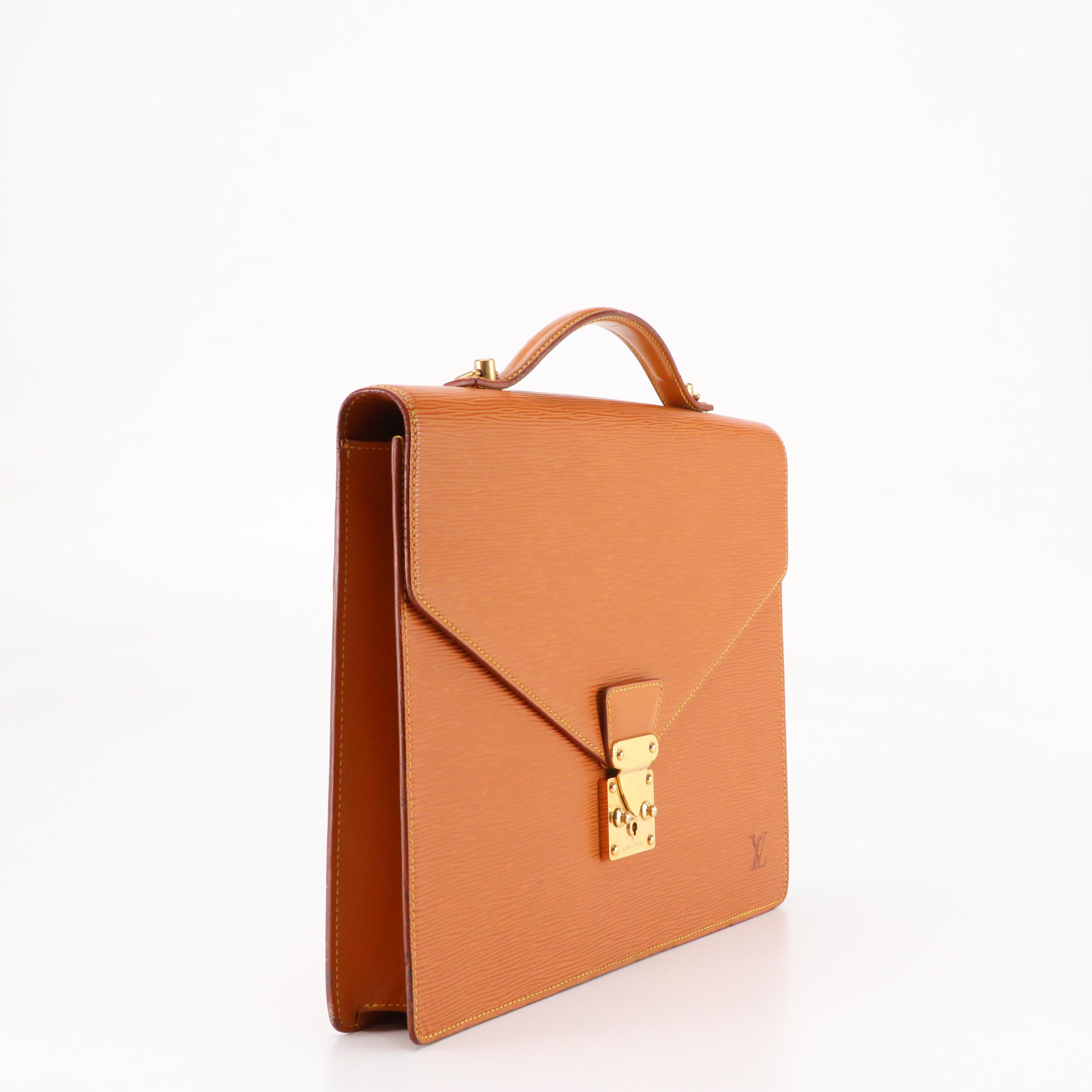 Louis Vuitton Serviette Conseiller in Cipango Gold Epi/Smooth Leather