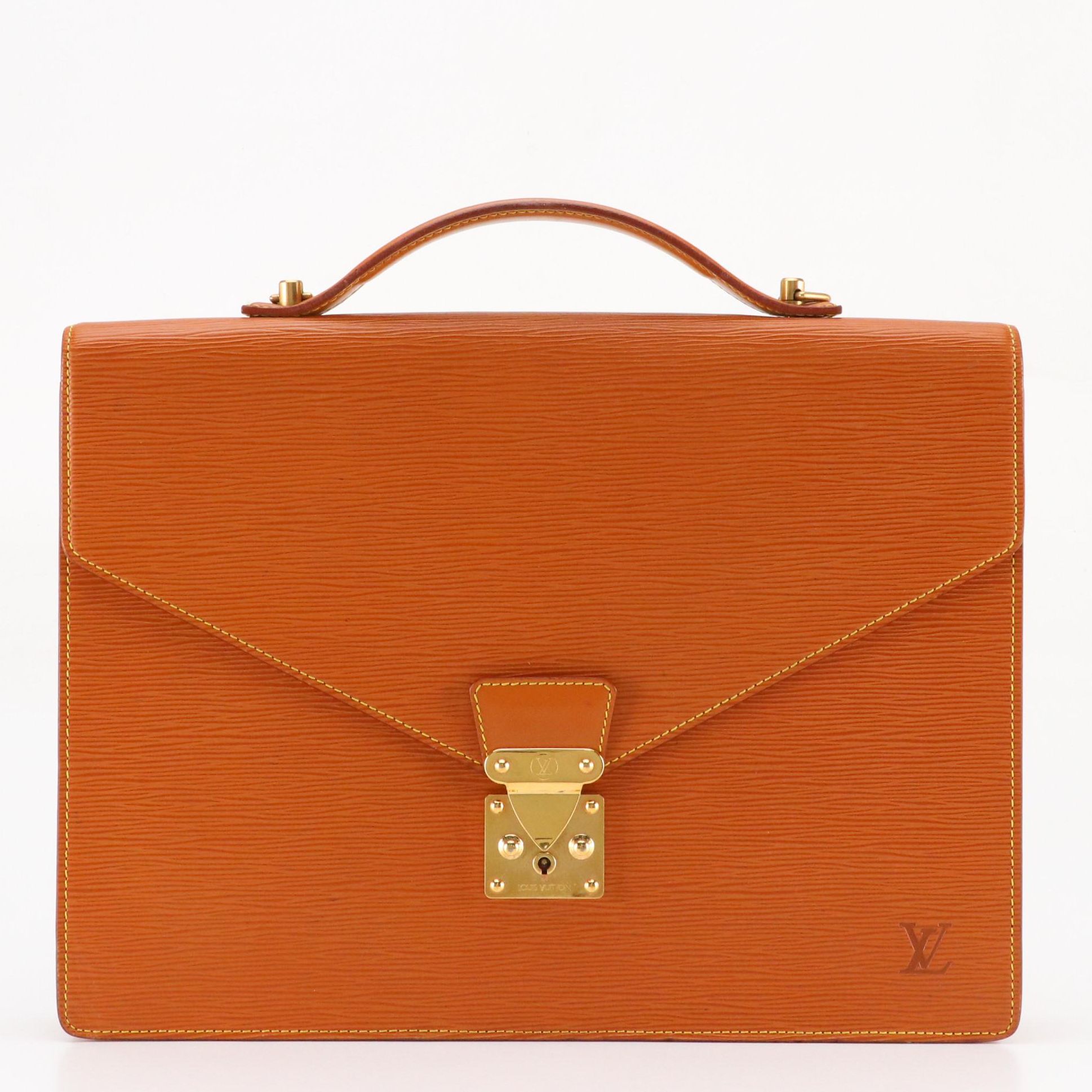 Louis Vuitton Serviette Conseiller in Cipango Gold Epi/Smooth Leather