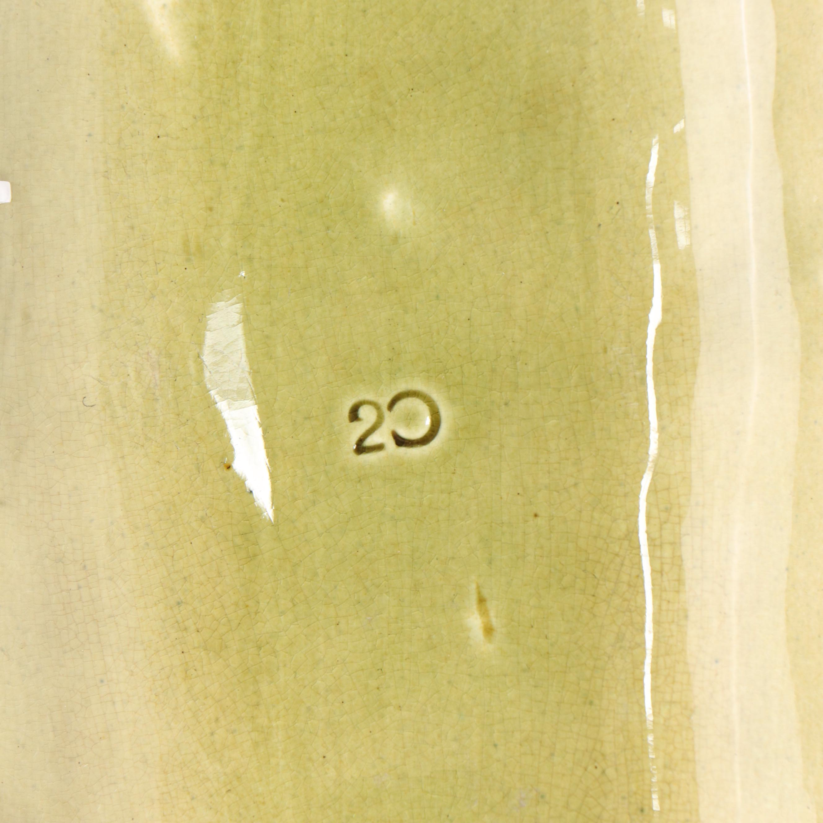 Sarreguemines Leaf Dish with Etruscan Pitcher and Other Majolica Tableware