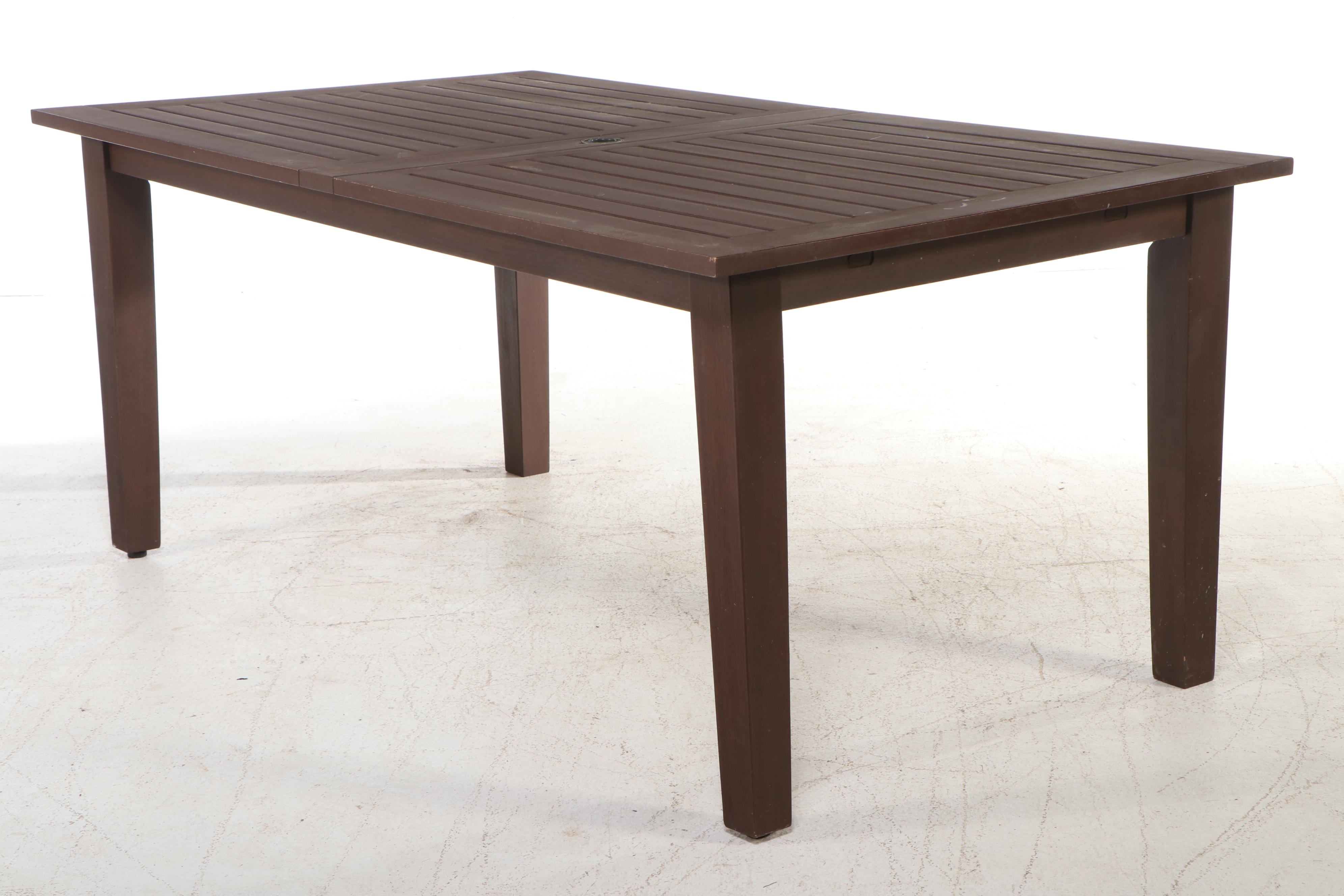 Pottery Barn Contemporary Wood Patio Dining Set