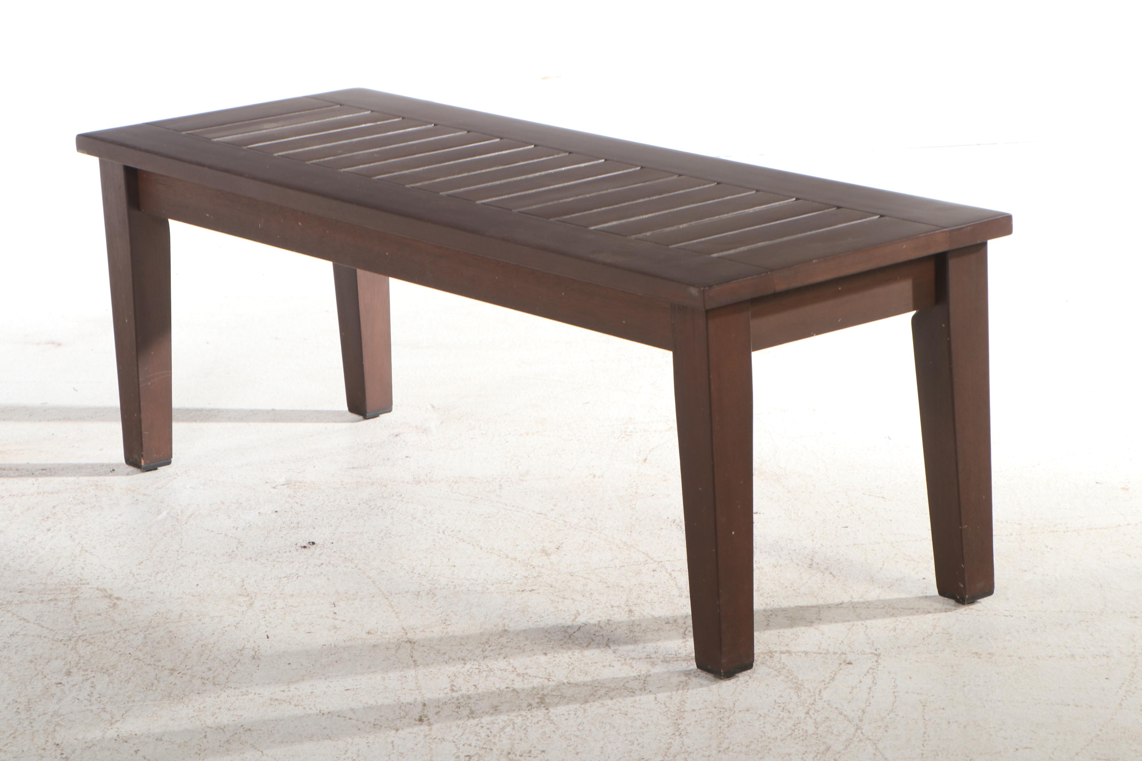 Pottery Barn Contemporary Wood Patio Dining Set