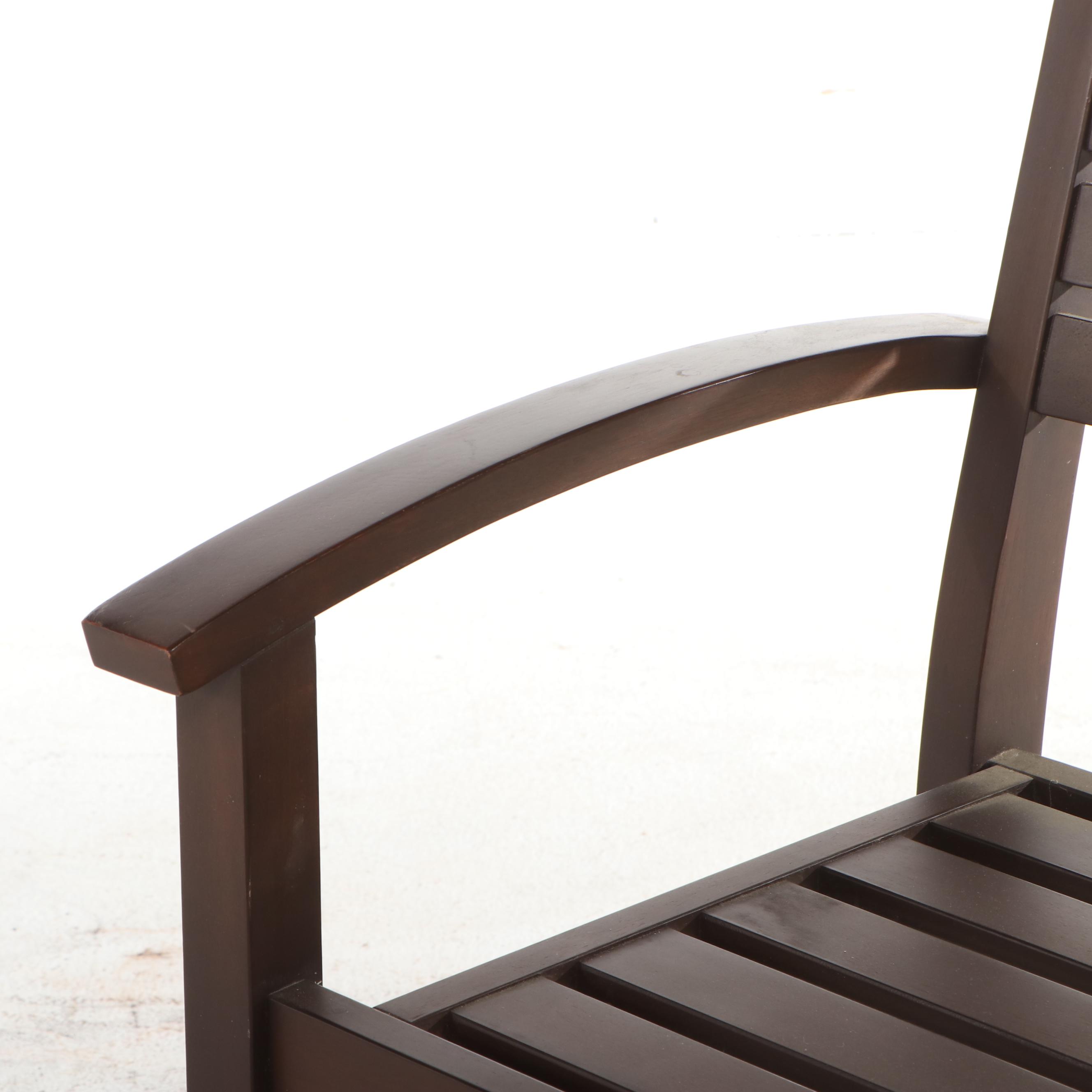 Pottery Barn Contemporary Wood Patio Dining Set