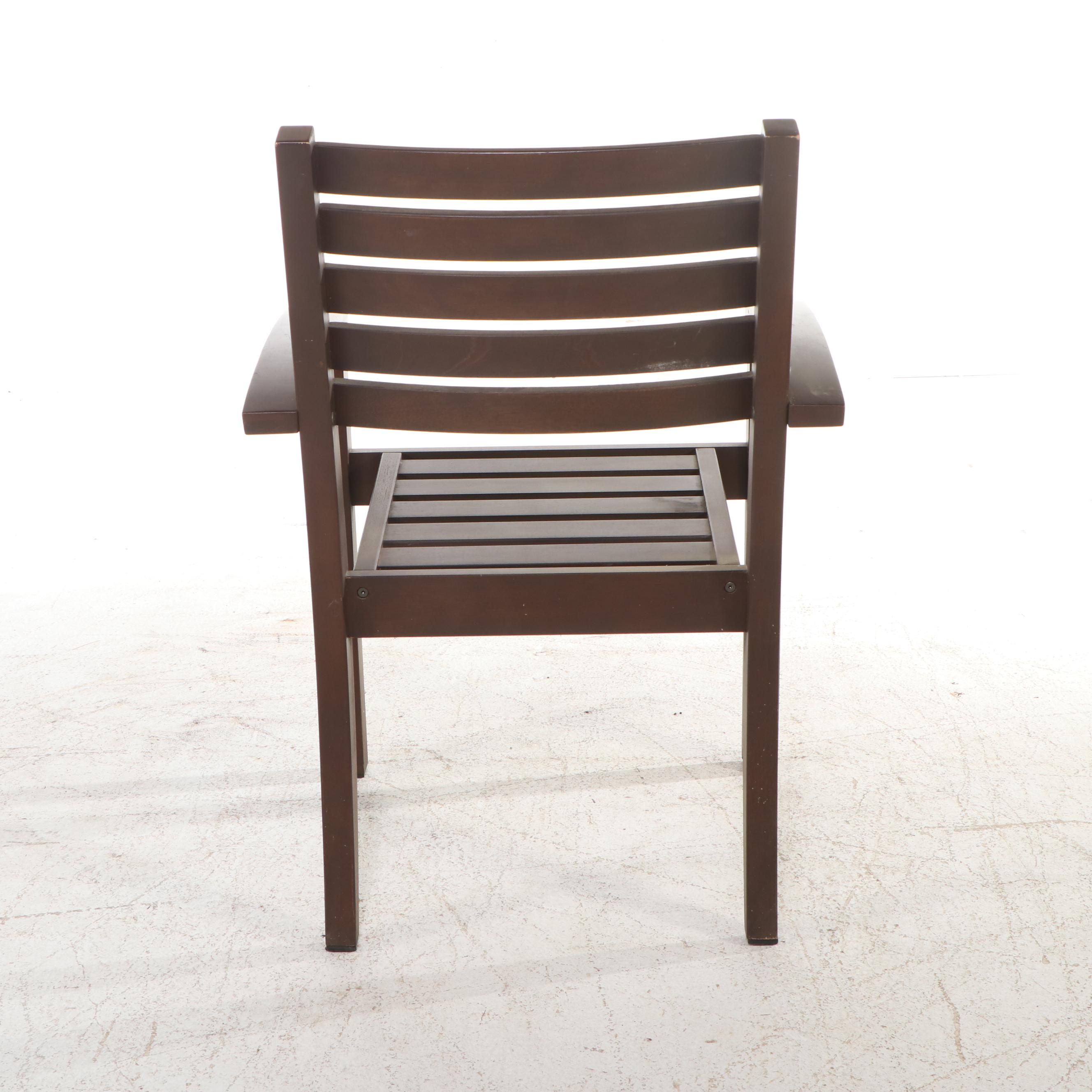 Pottery Barn Contemporary Wood Patio Dining Set