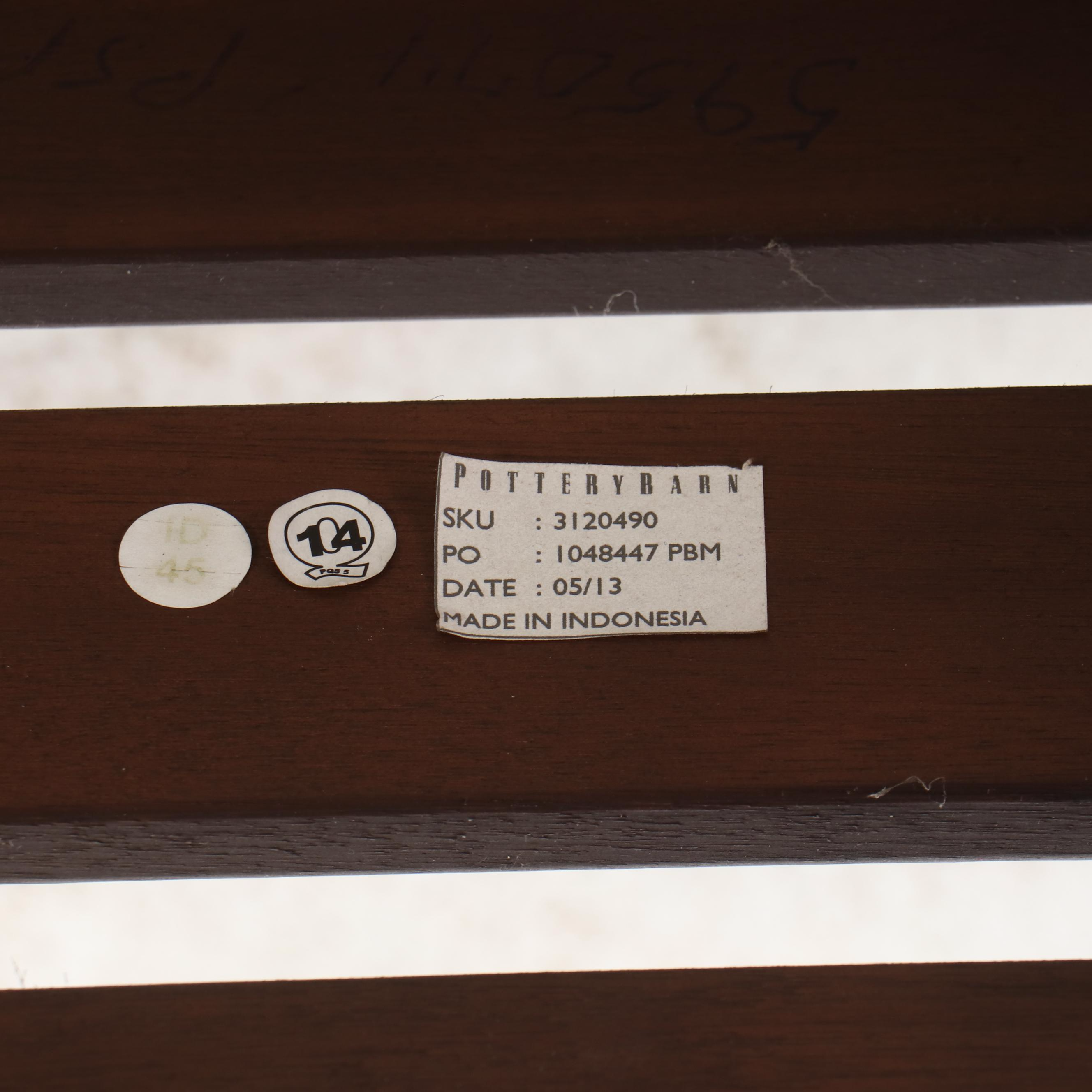 Pottery Barn Contemporary Wood Patio Dining Set