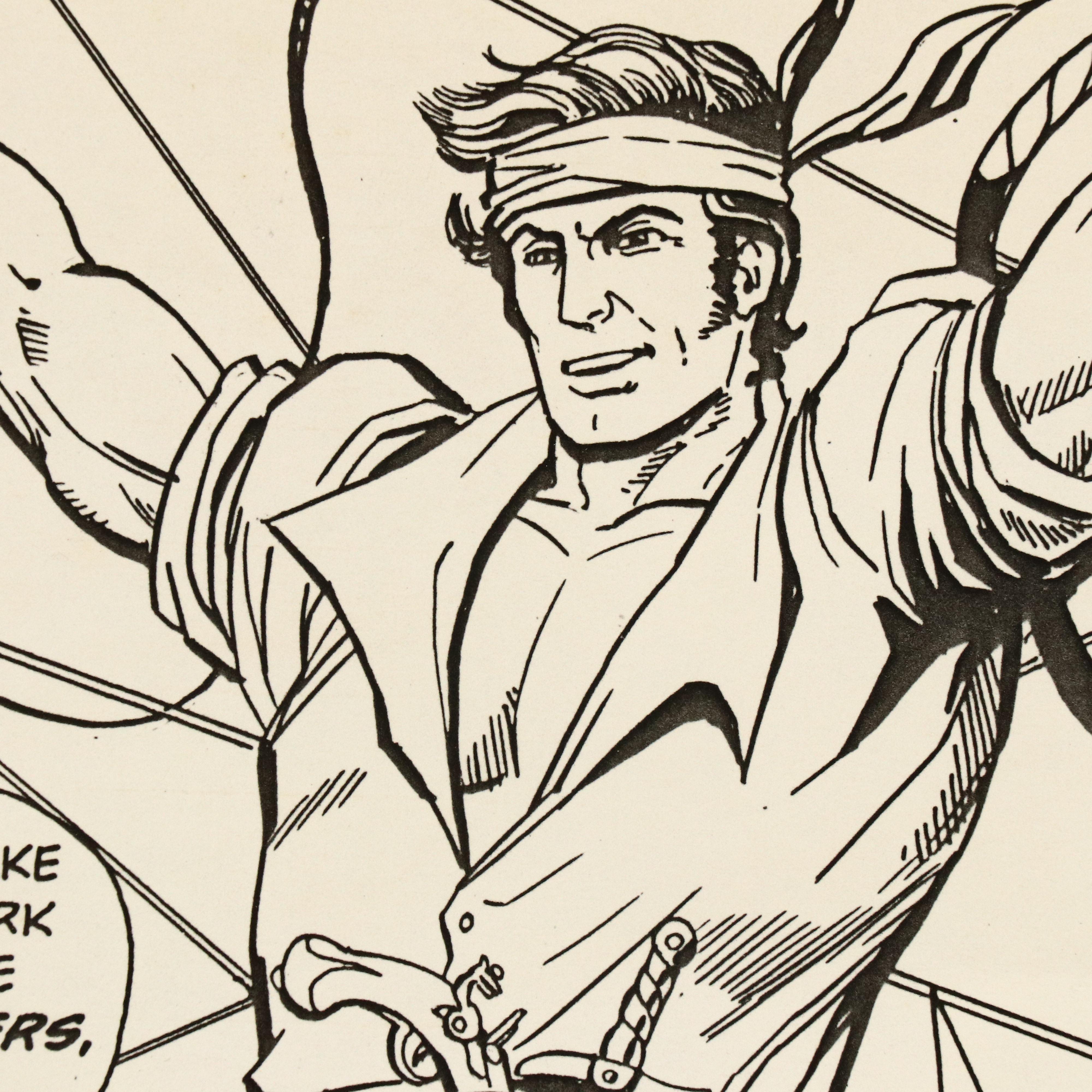 Tom Mandrake First Issue Comic Page "Sky Dogs," 1983