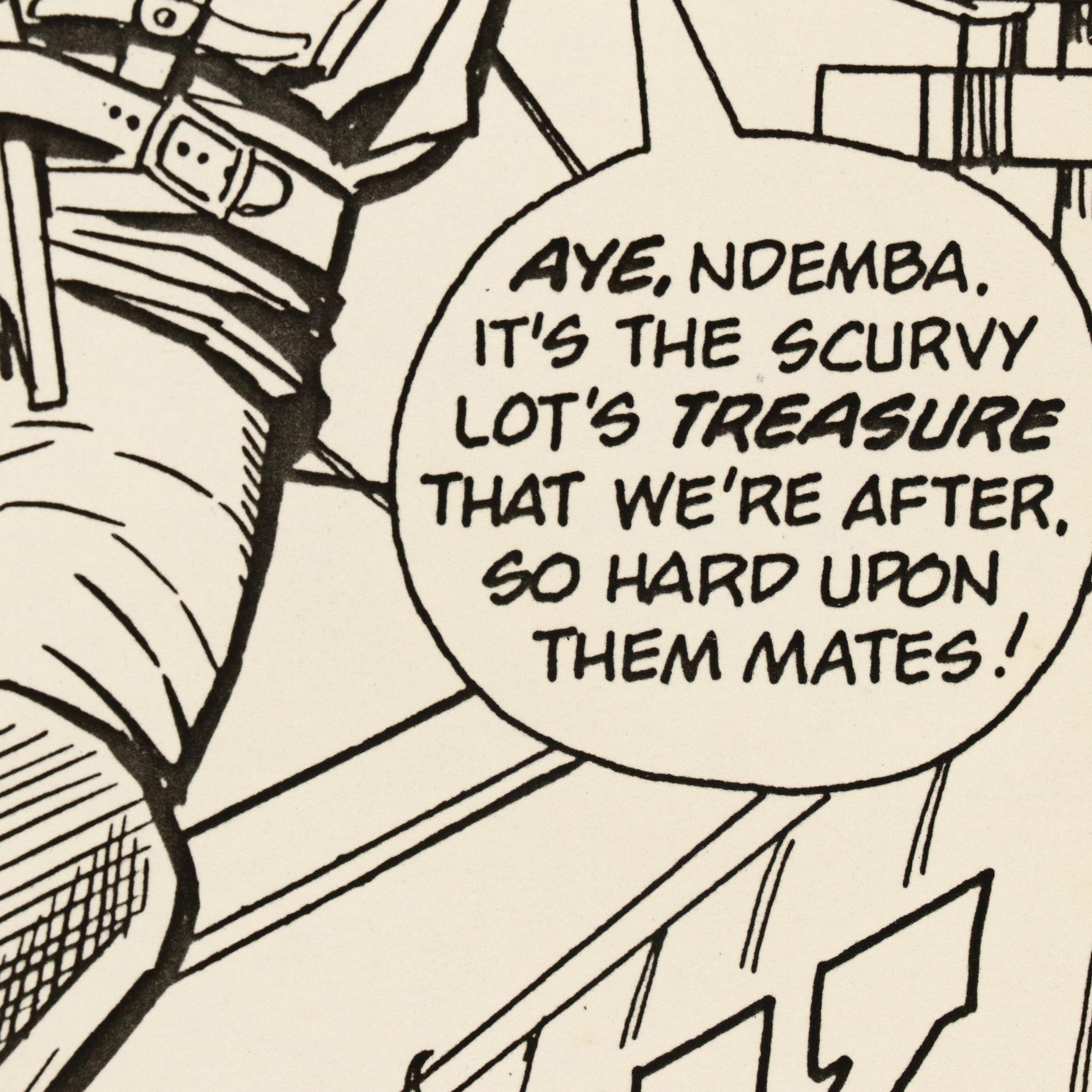 Tom Mandrake First Issue Comic Page "Sky Dogs," 1983