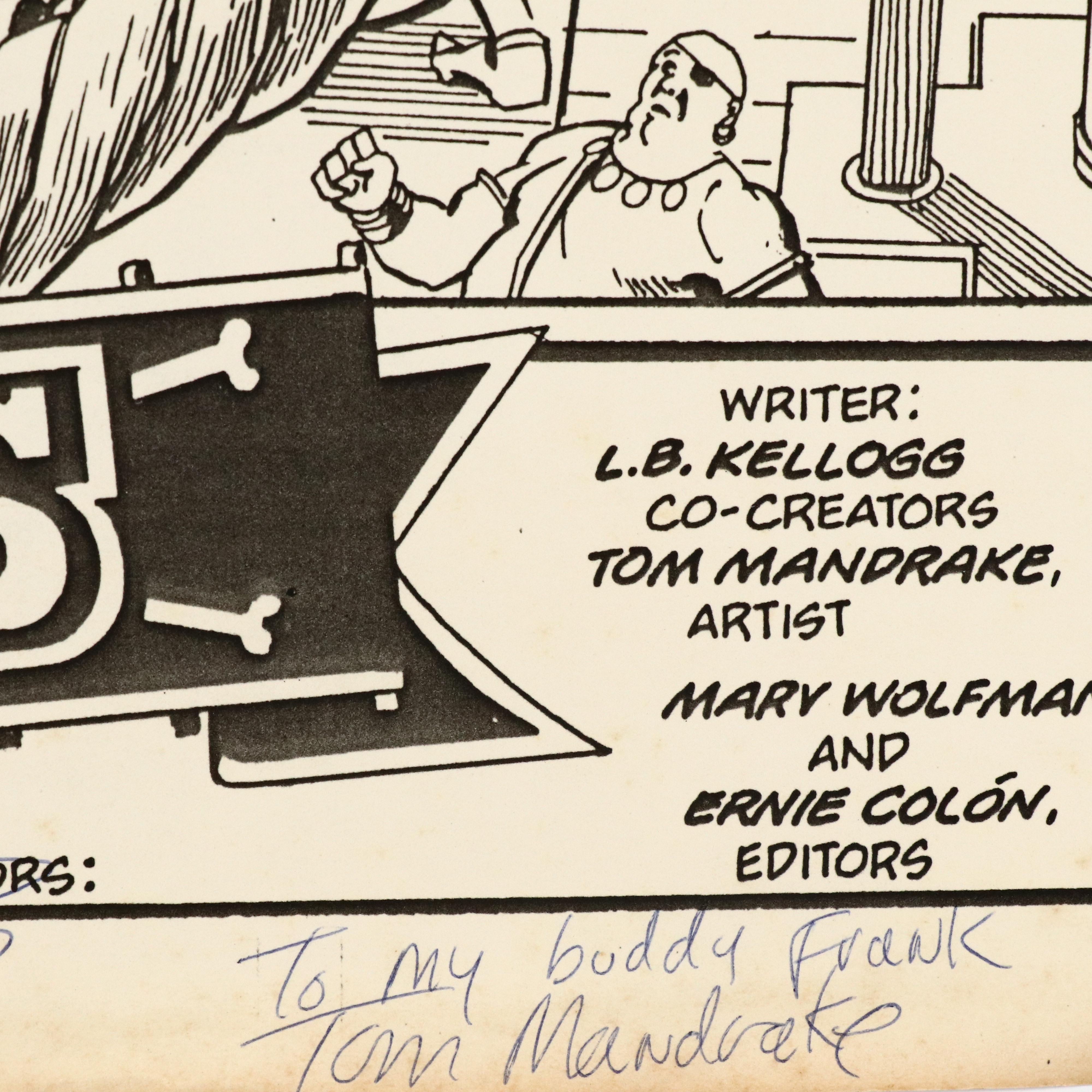 Tom Mandrake First Issue Comic Page "Sky Dogs," 1983