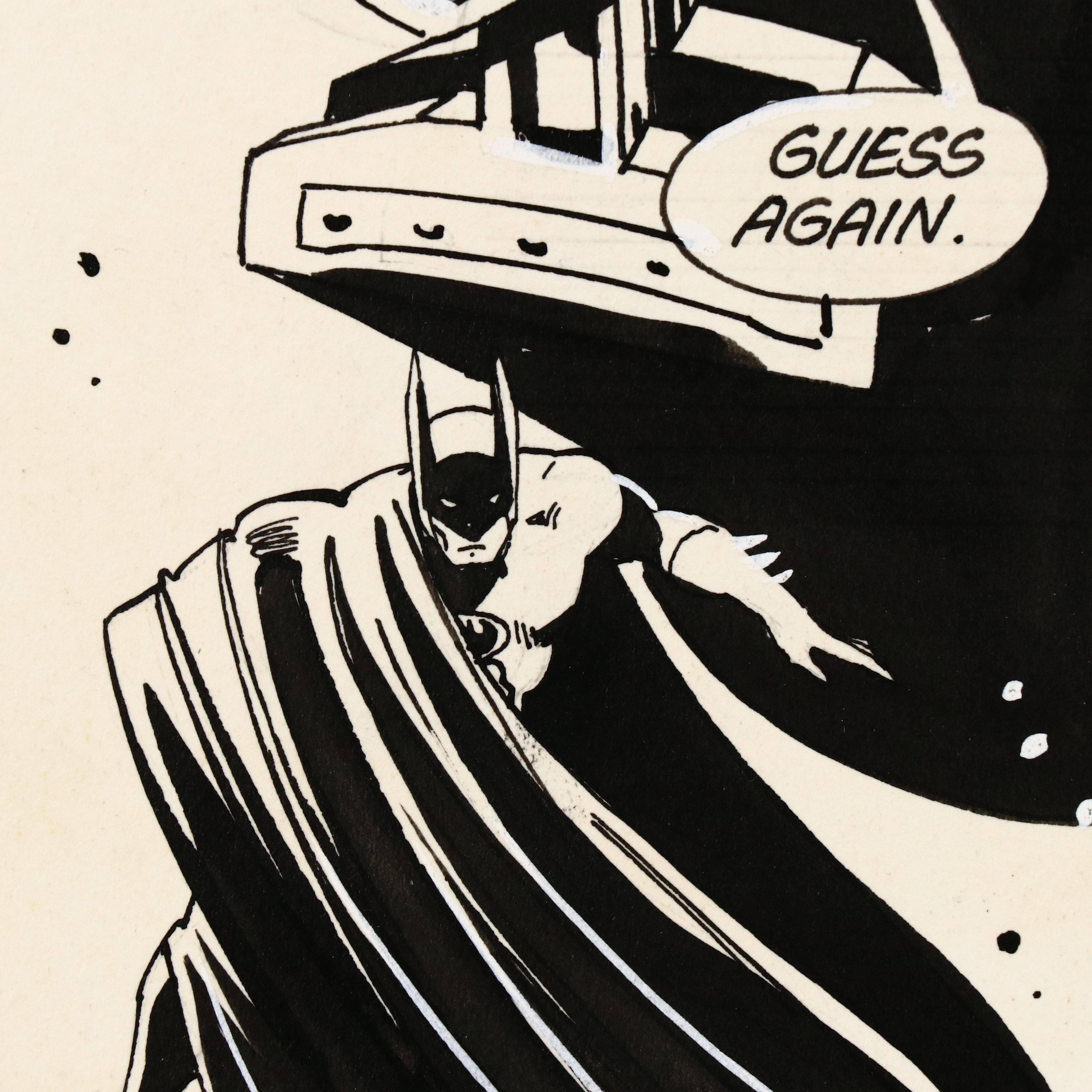 Tom Mandrake Pen and Ink Comic Page Spread for "Batman" Issue #395