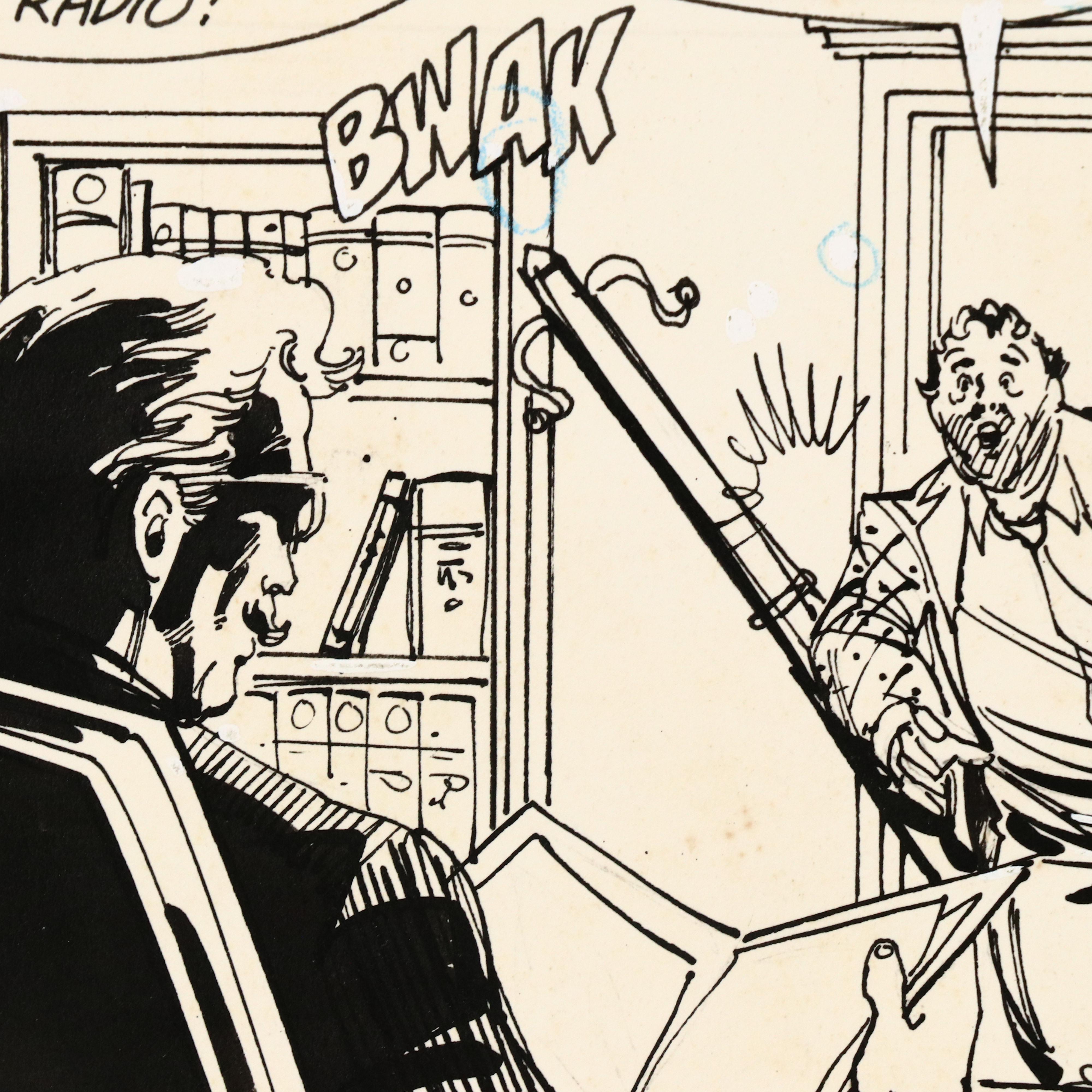 Tom Mandrake Pen and Ink Comic Page Spread for "Batman" Issue #395