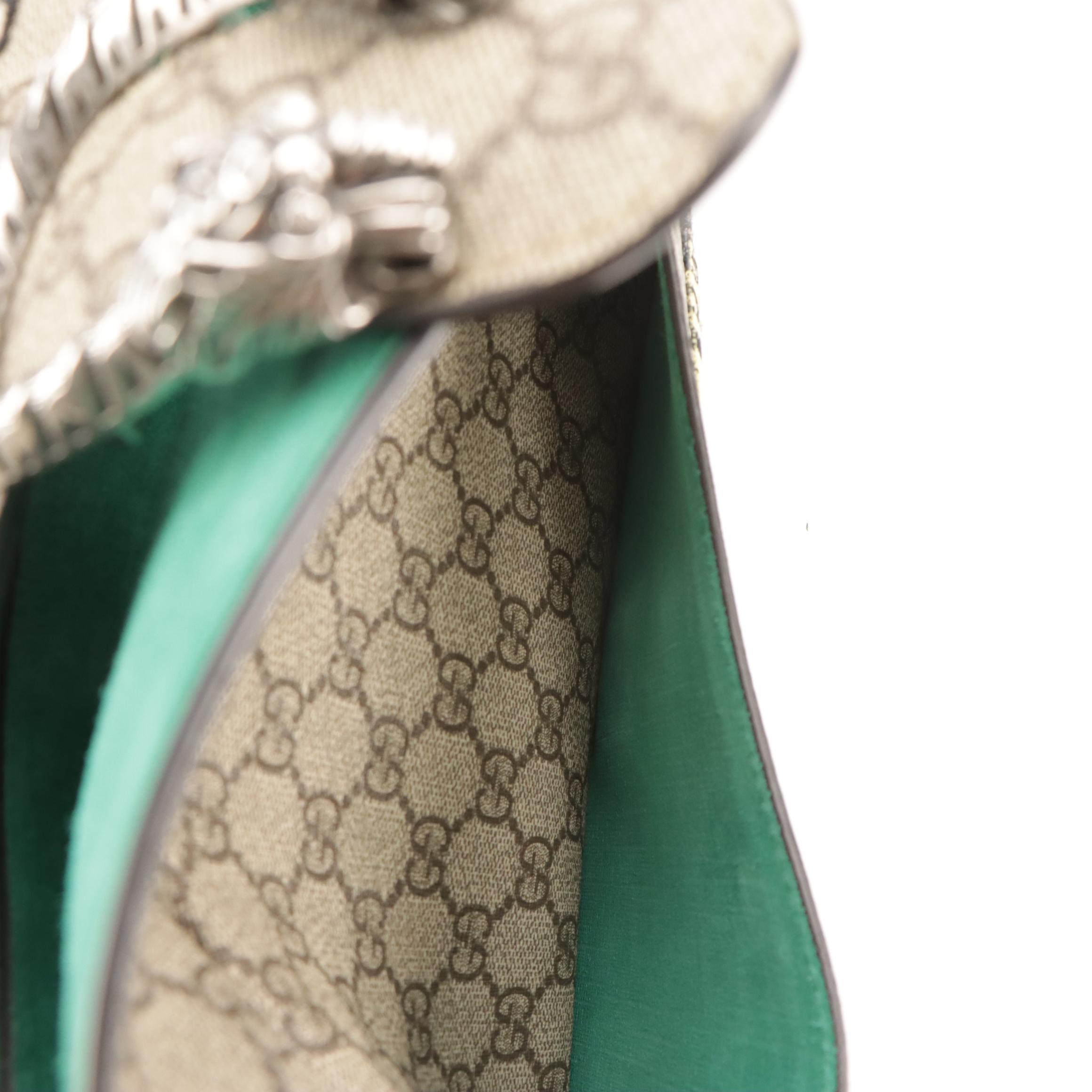 Gucci Embroidered Willow Hill GG Supreme Dionysus Shoulder Bag