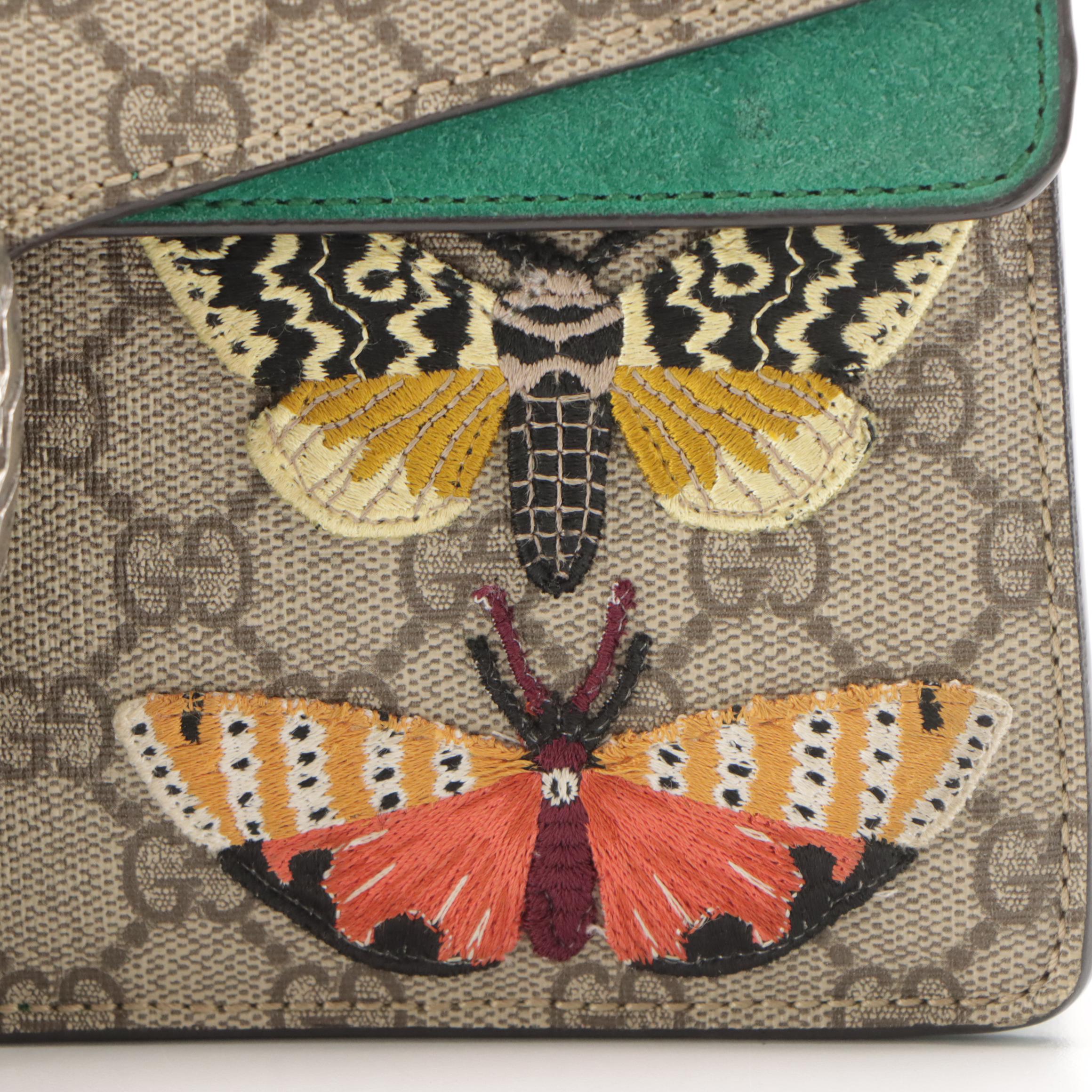 Gucci Embroidered Willow Hill GG Supreme Dionysus Shoulder Bag