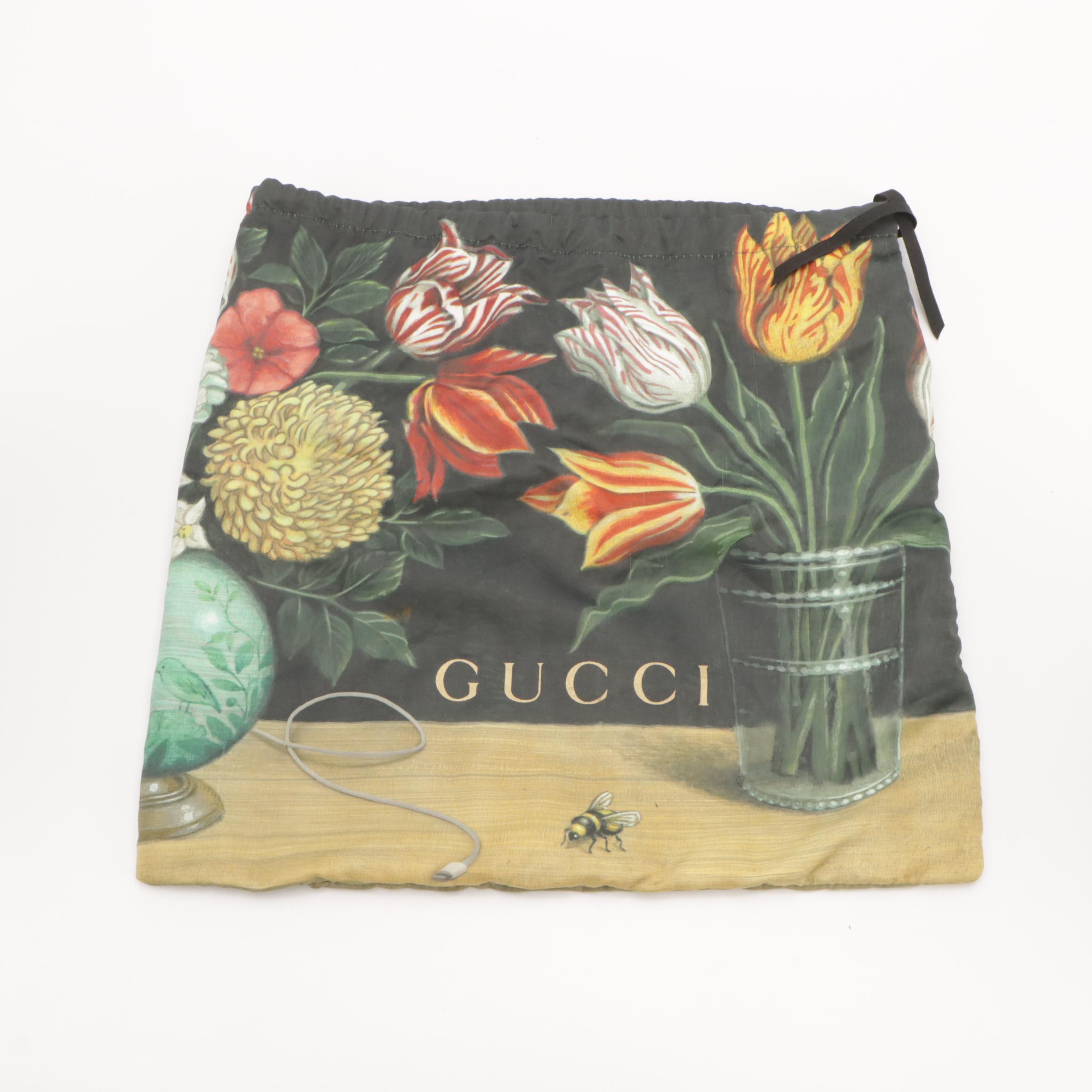 Gucci Embroidered Willow Hill GG Supreme Dionysus Shoulder Bag
