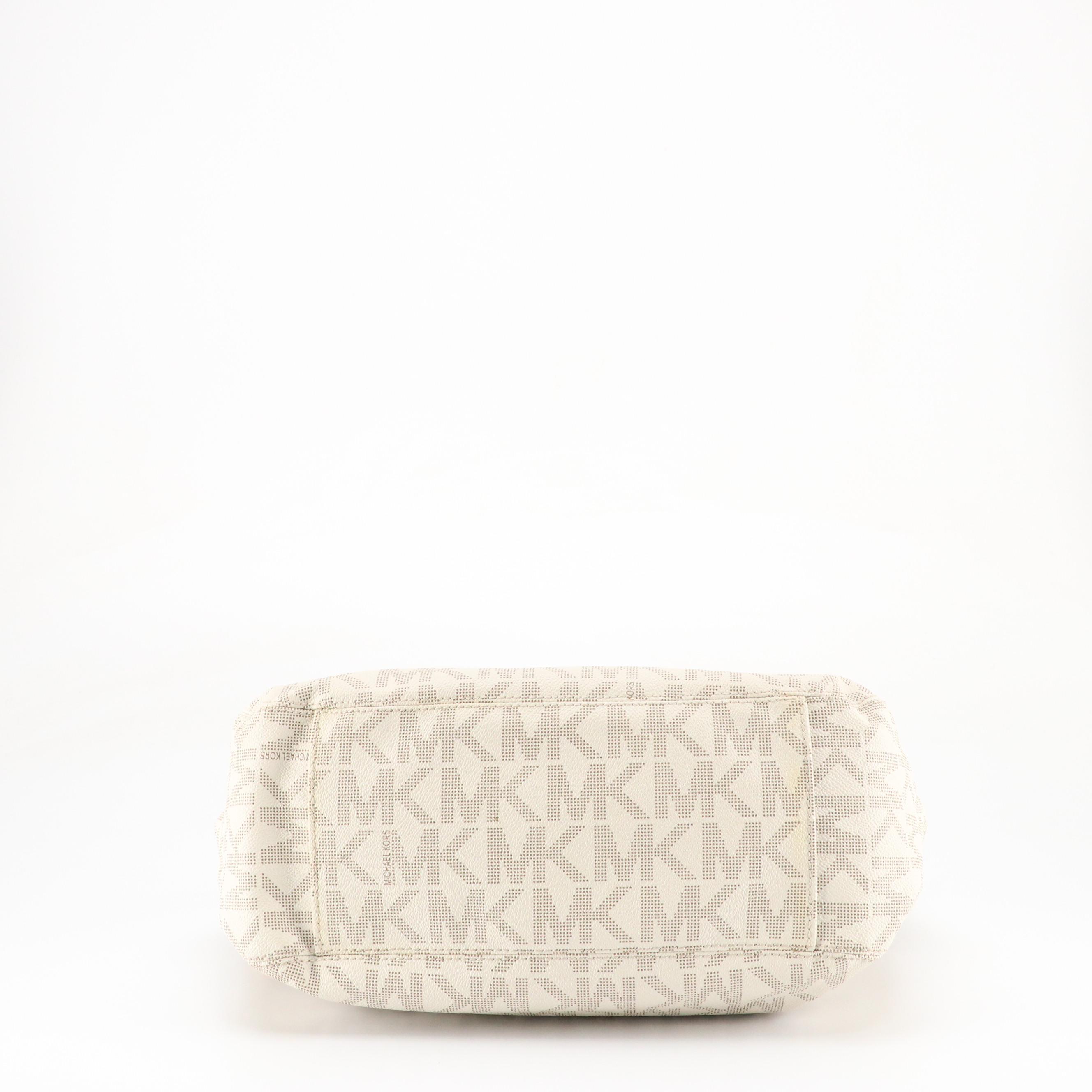 Michael Kors Signature Canvas Hobo Bag, Tory Burch Orange Patent Leather Sandals