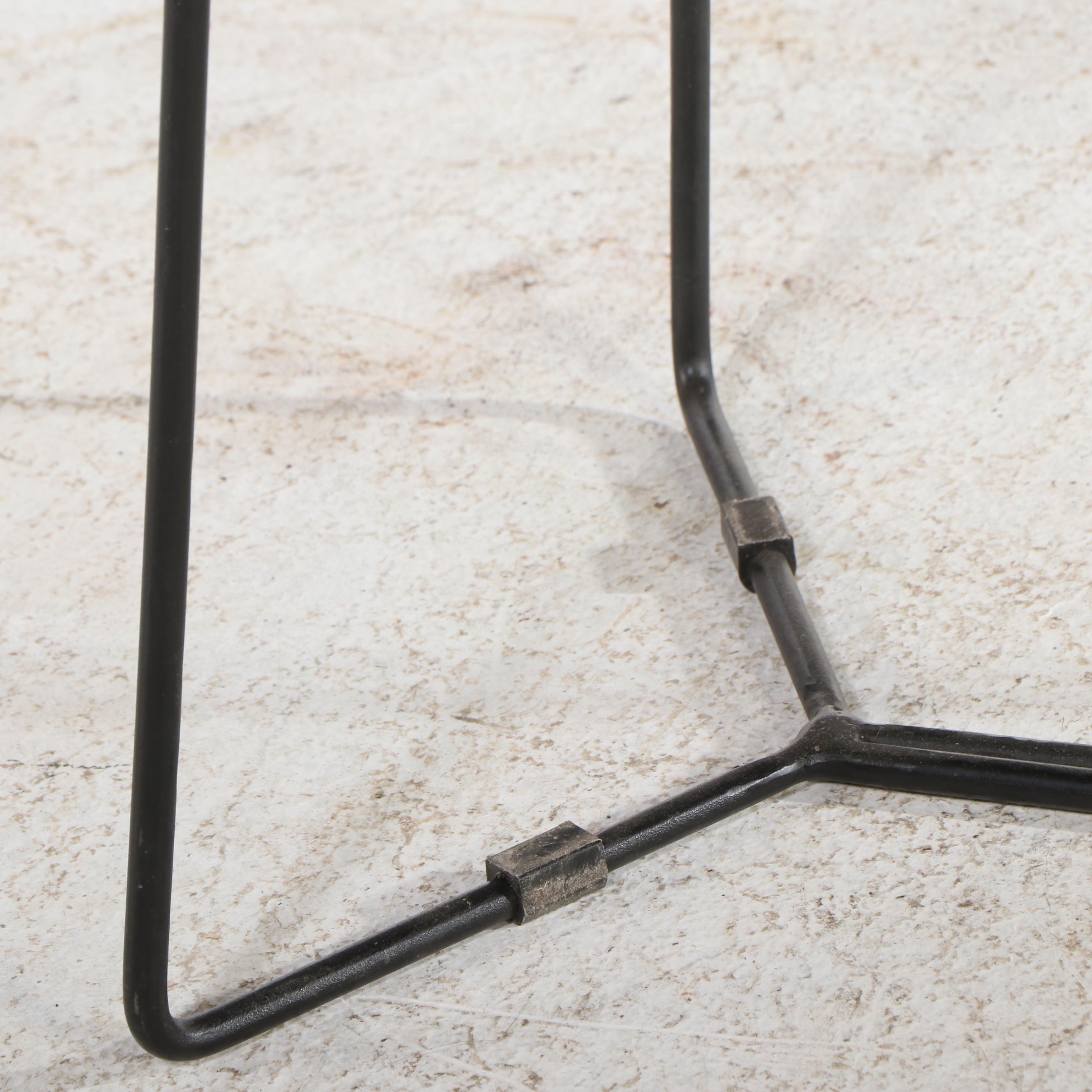 Channel Tufted Vinyl Upholstered Wire Bench