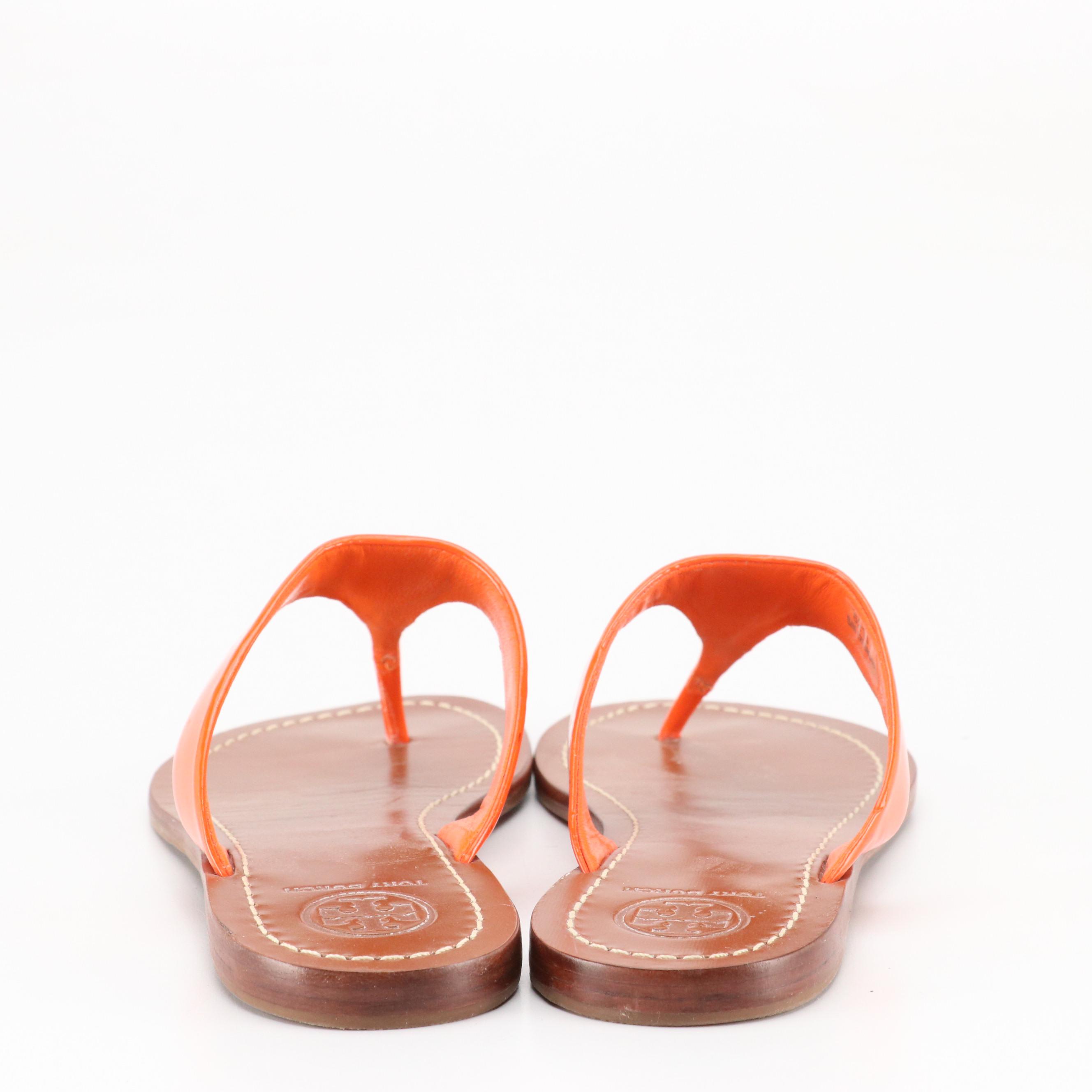 Michael Kors Signature Canvas Hobo Bag, Tory Burch Orange Patent Leather Sandals