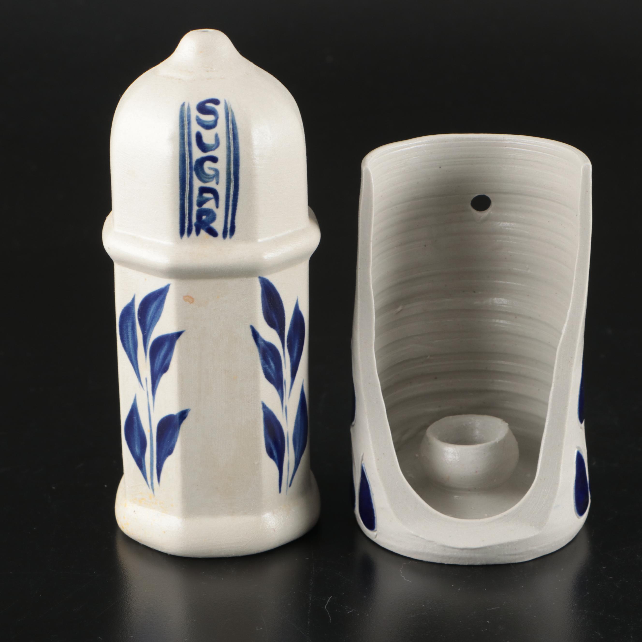 Williamsburg Pottery Ceramic Tableware with Maloney Pottery Ceramic Bird House