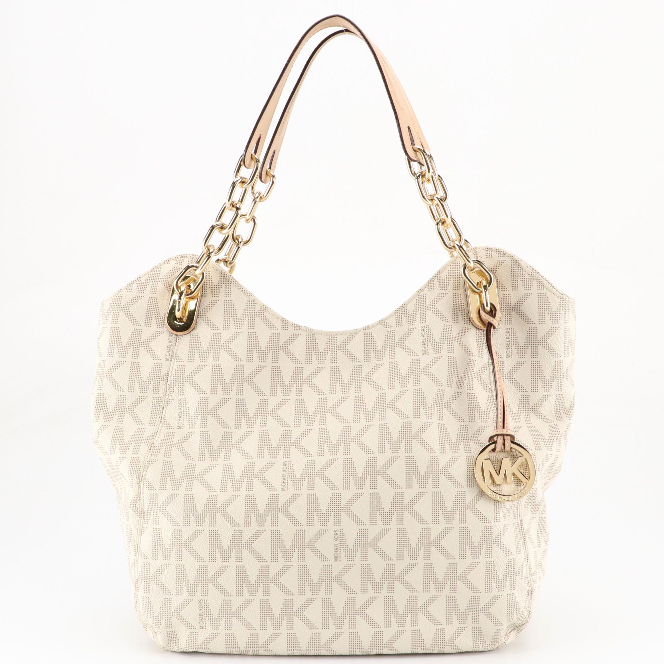 Michael Kors Signature Canvas Hobo Bag, Tory Burch Orange Patent Leather Sandals