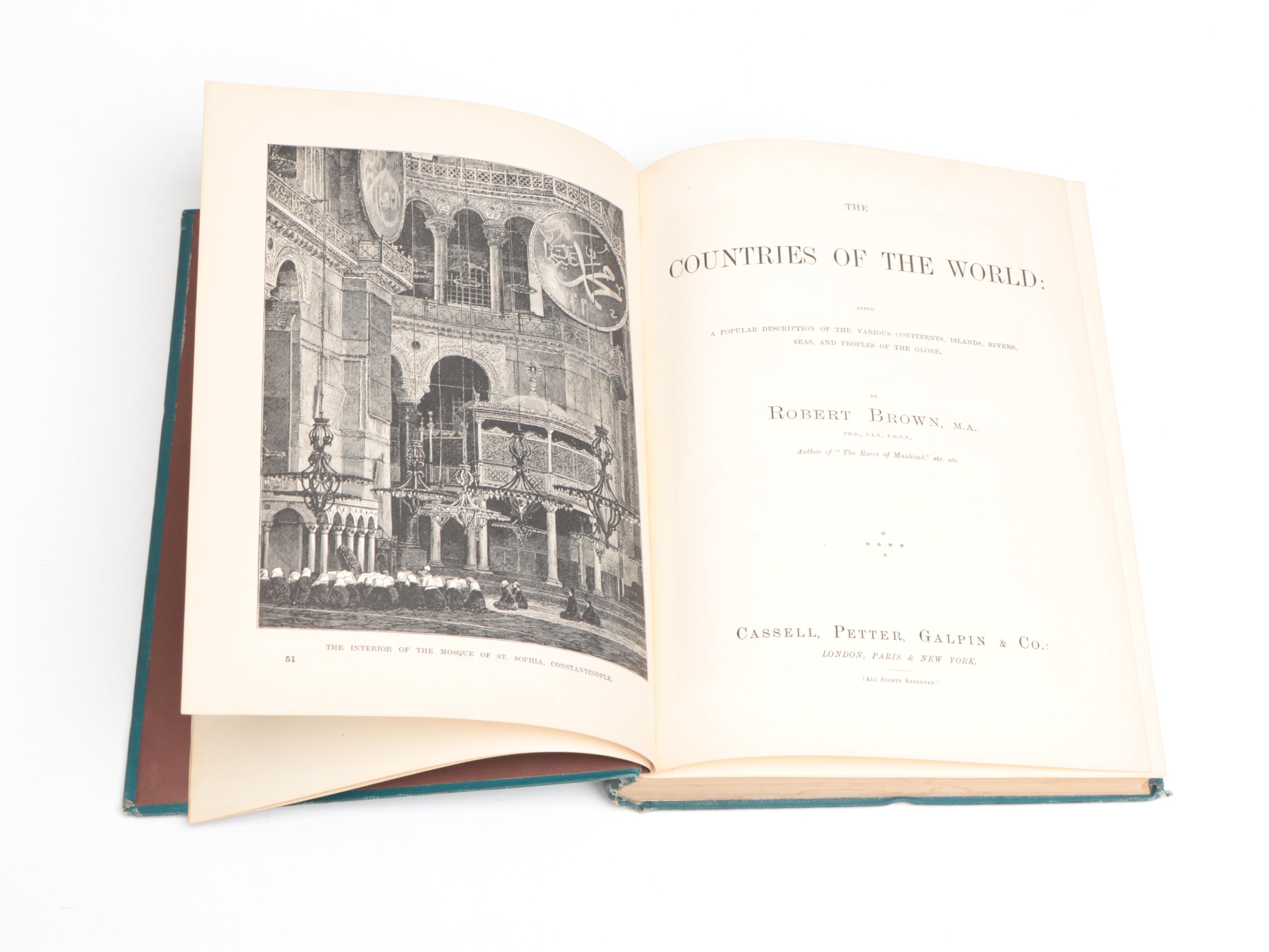 Illustrated "The Countries of the World" Six-Volume Set by Robert Brown