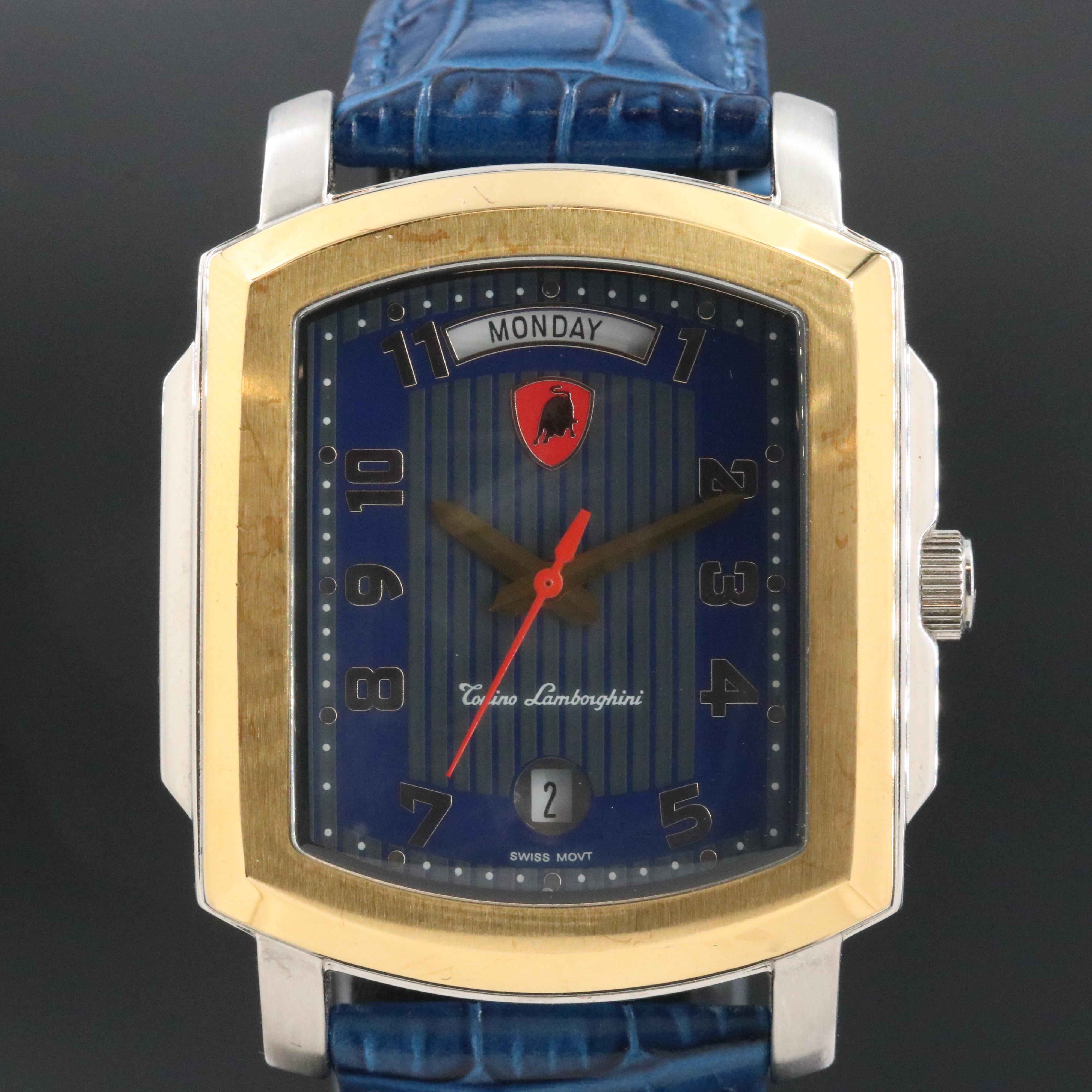 Tonino Lamborghini Swiss Quartz Stainless Steel Day-Date Watch