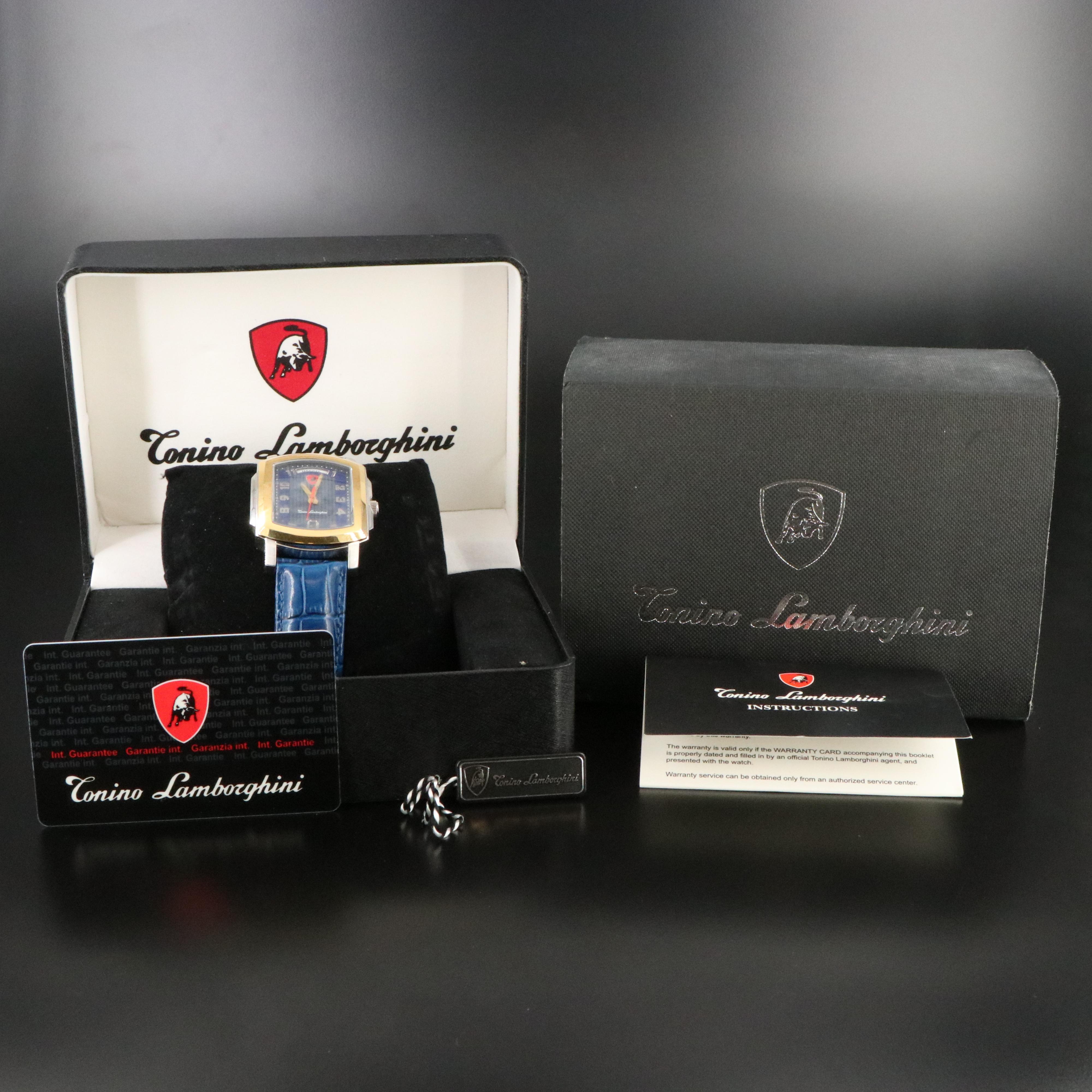 Tonino Lamborghini Swiss Quartz Stainless Steel Day-Date Watch
