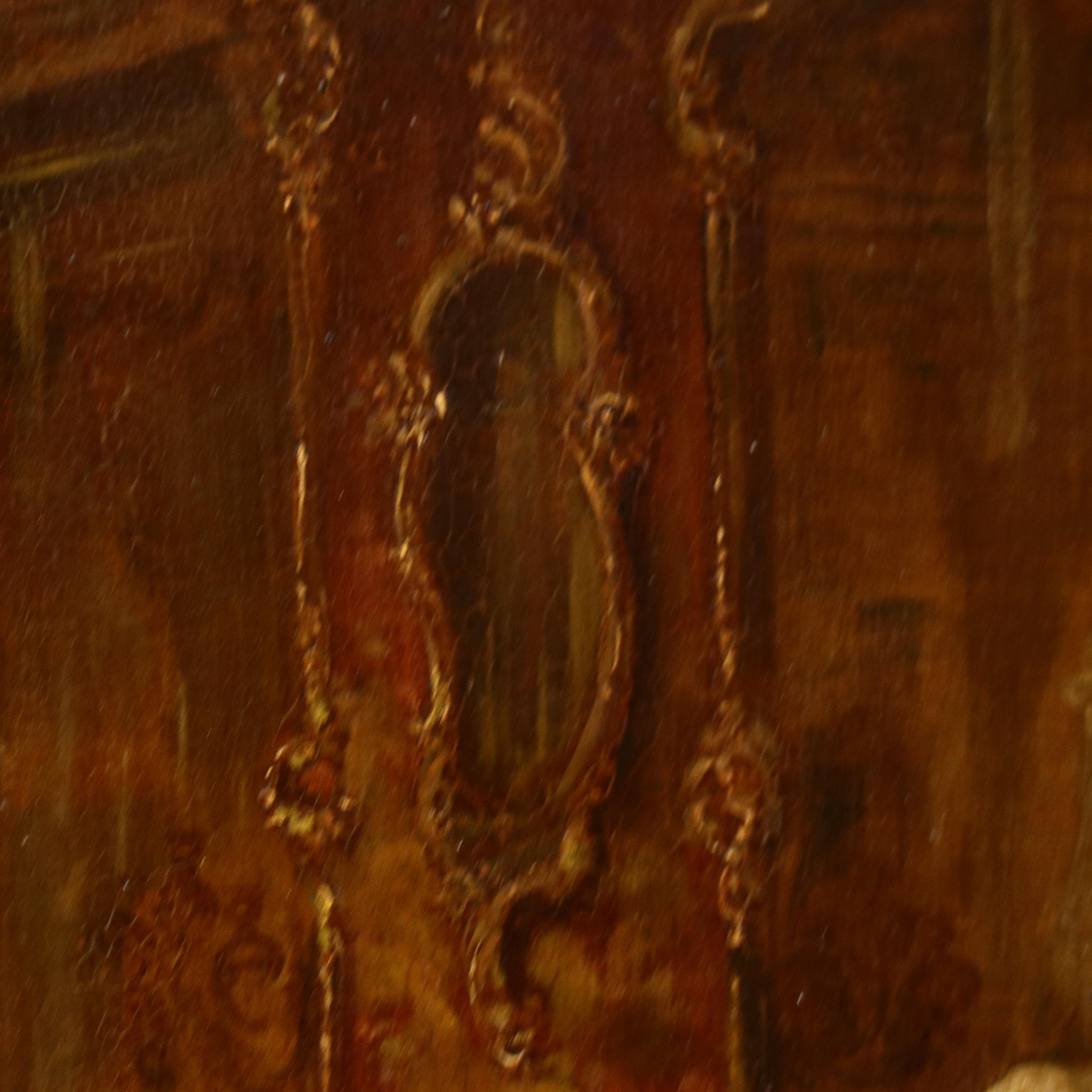 Hans Pinggera Salon Interior Scene Oil Painting, Early to Mid-20th Century